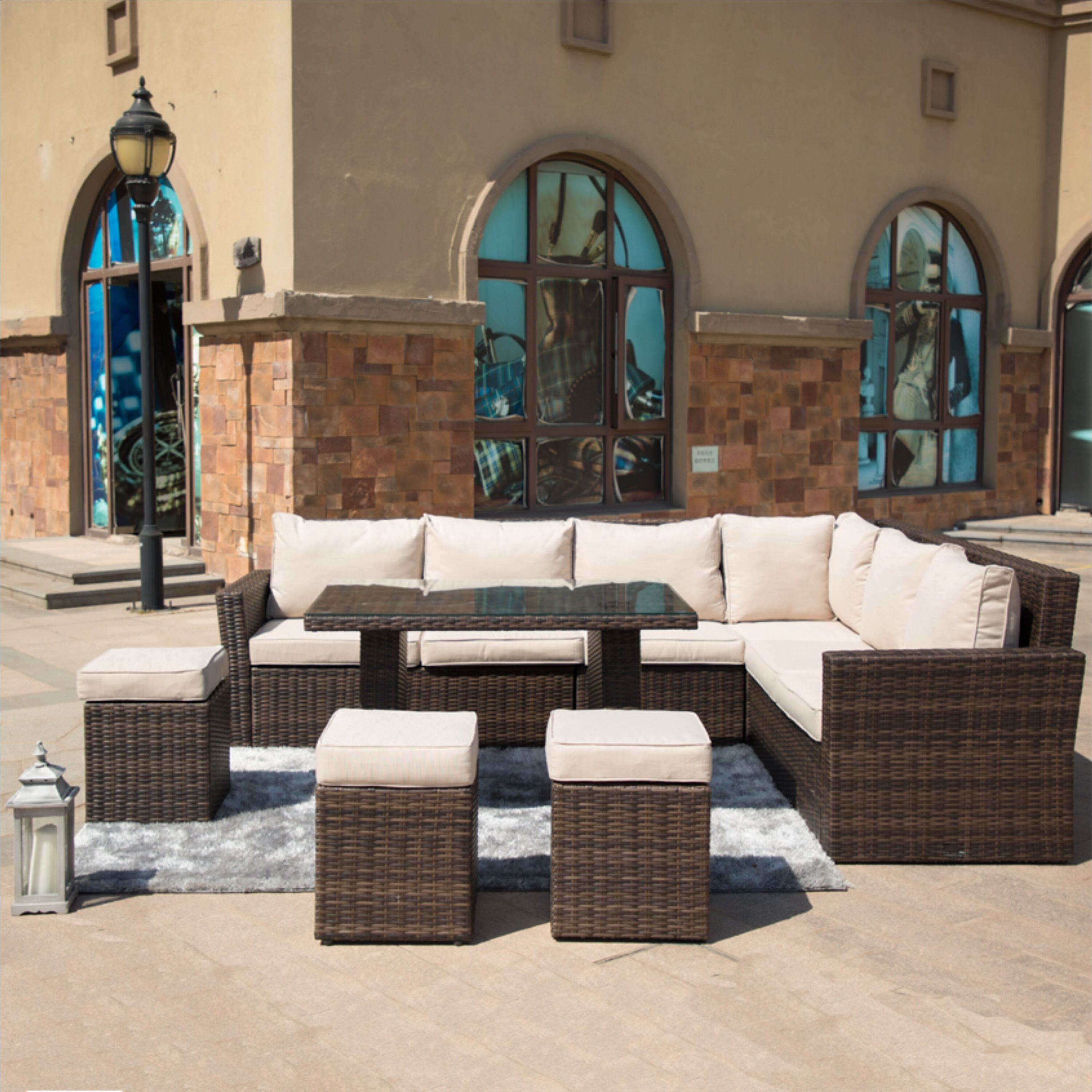 Moda Furnishings CMAS-1403-BR Patio-Conversation-Sets - View #4