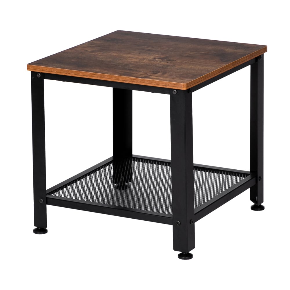 Winado 303031703163 17.55-in W x 21.41-in H Brown Wood Modern End Table Assembly Required