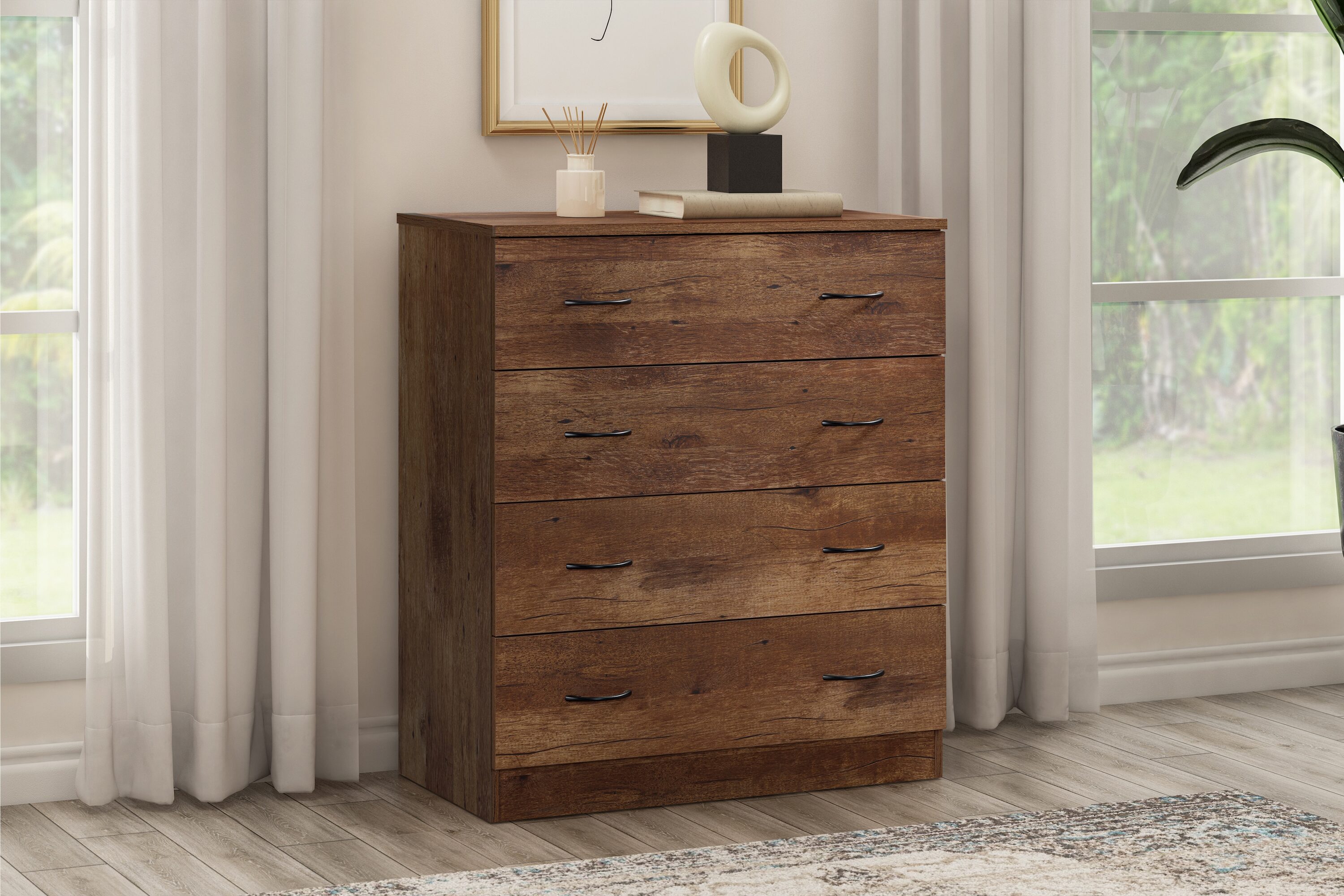 OSHOME 6007 Mountain Oak 4 -Drawer Standard chest