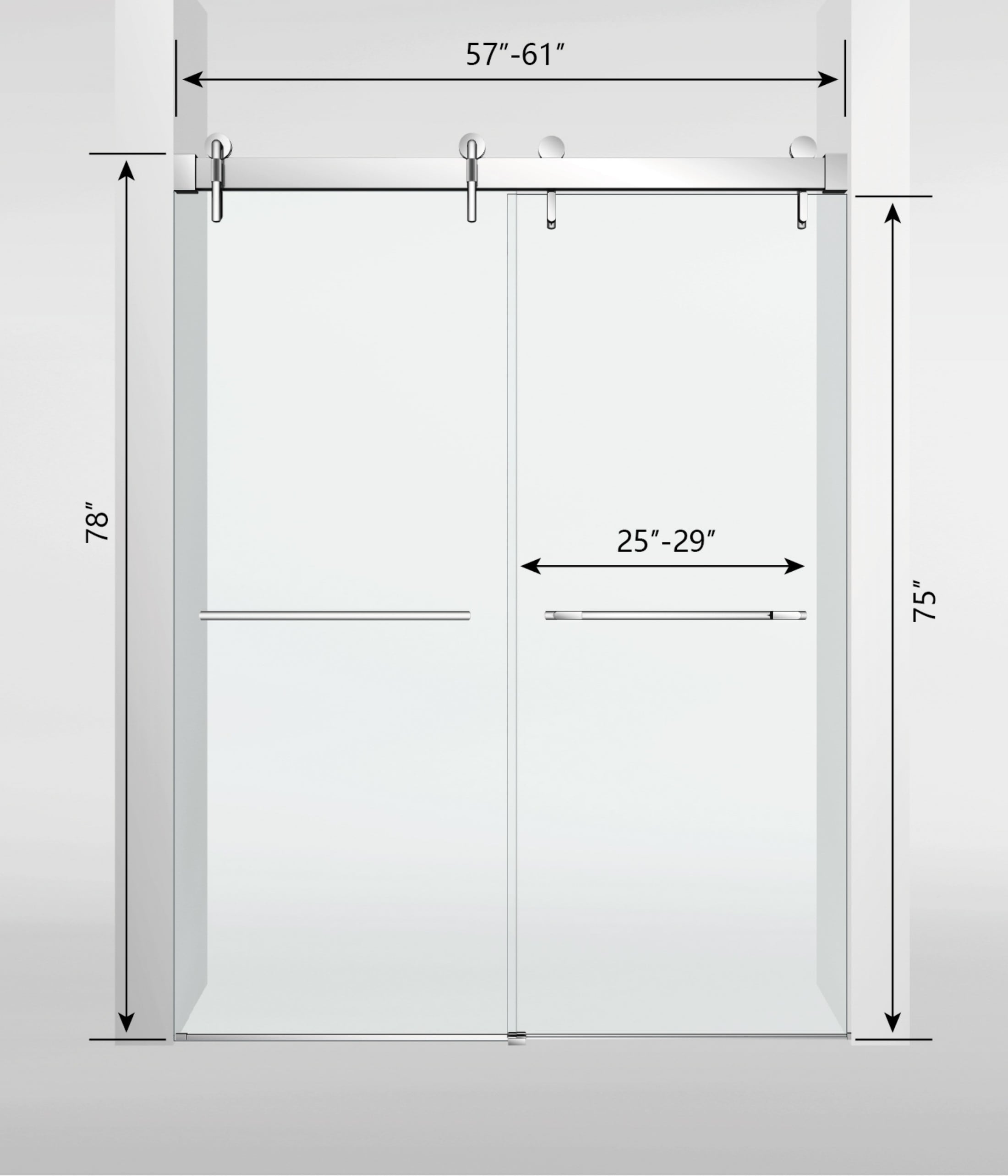 LIVIZA LBTY-VZ66SIL Shower-Doors - View #3