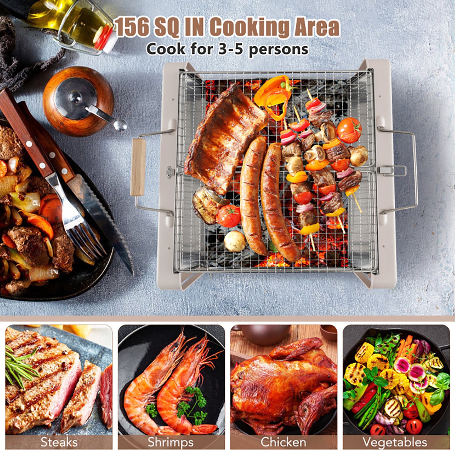 GZMR MO-NP11412MS Tabletop-Grills - View #5