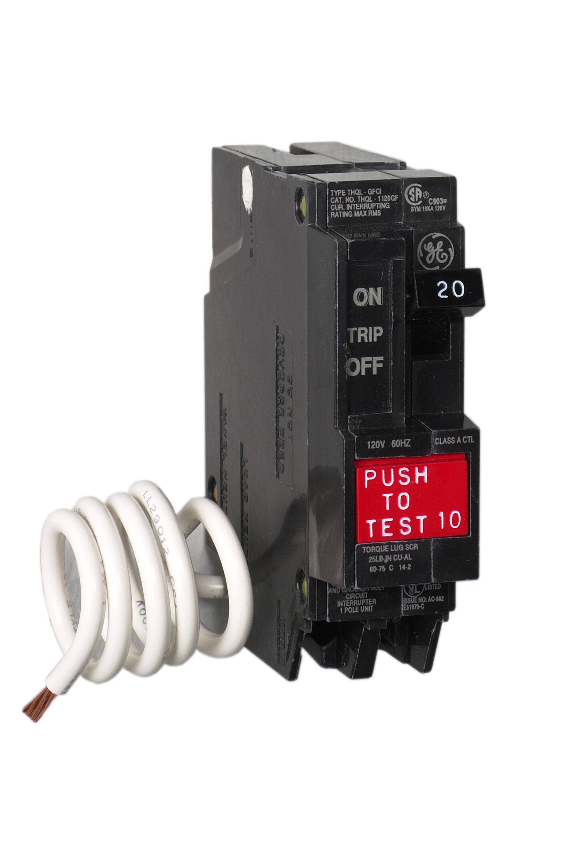 Ge Q Line Thql 20 Amp 1 Pole Circuit Breaker At