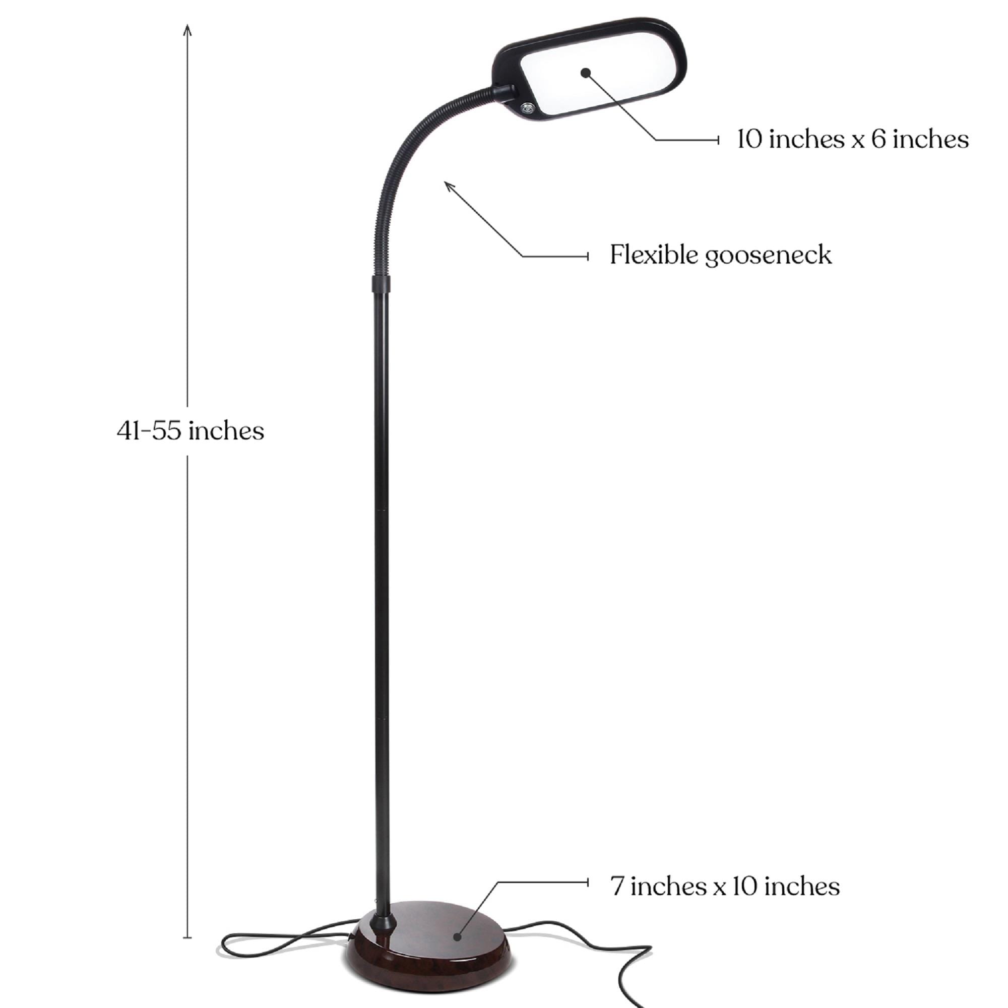 Adjustable Havana Brown LED Floor Lamp for Kids' Reading and Crafts