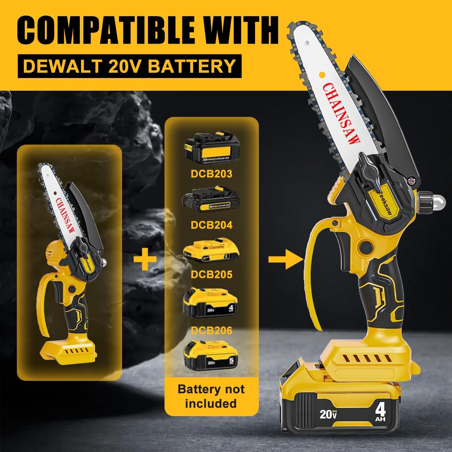 Zeeksaw ZEEKSAW-B0DBHG-S4RR Cordless-Chainsaw - View #3