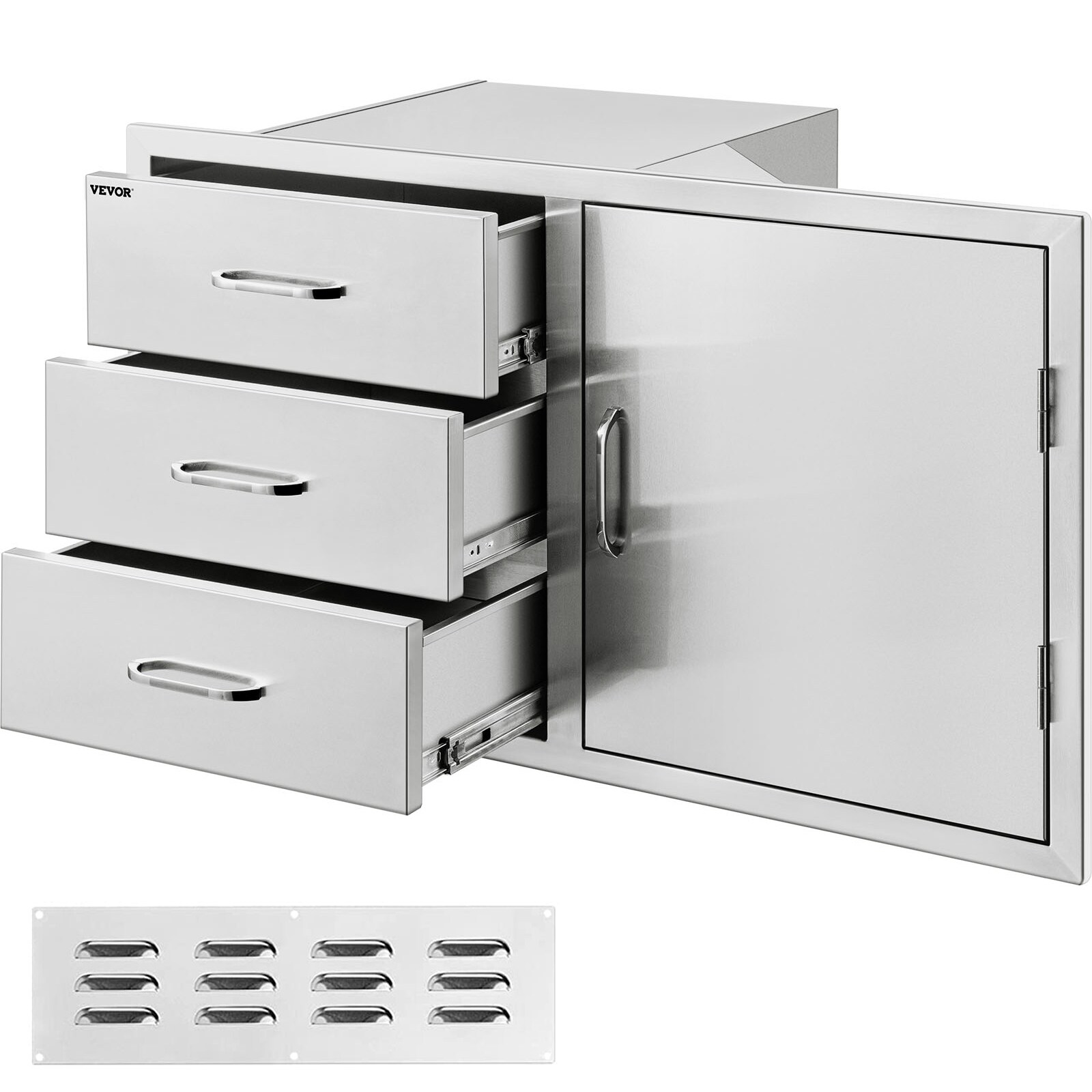 VEVOR Outdoor Kitchen Pull-Out Drawer 38.3-in W x 20.7-in D x 22.7-in H Outdoor Kitchen Cabinet