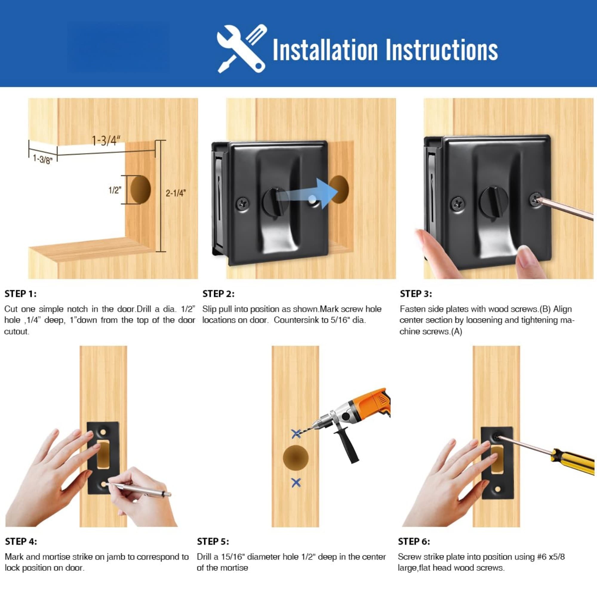 Numhew NHDREW42166 Pocket-Door-Pulls - View #5