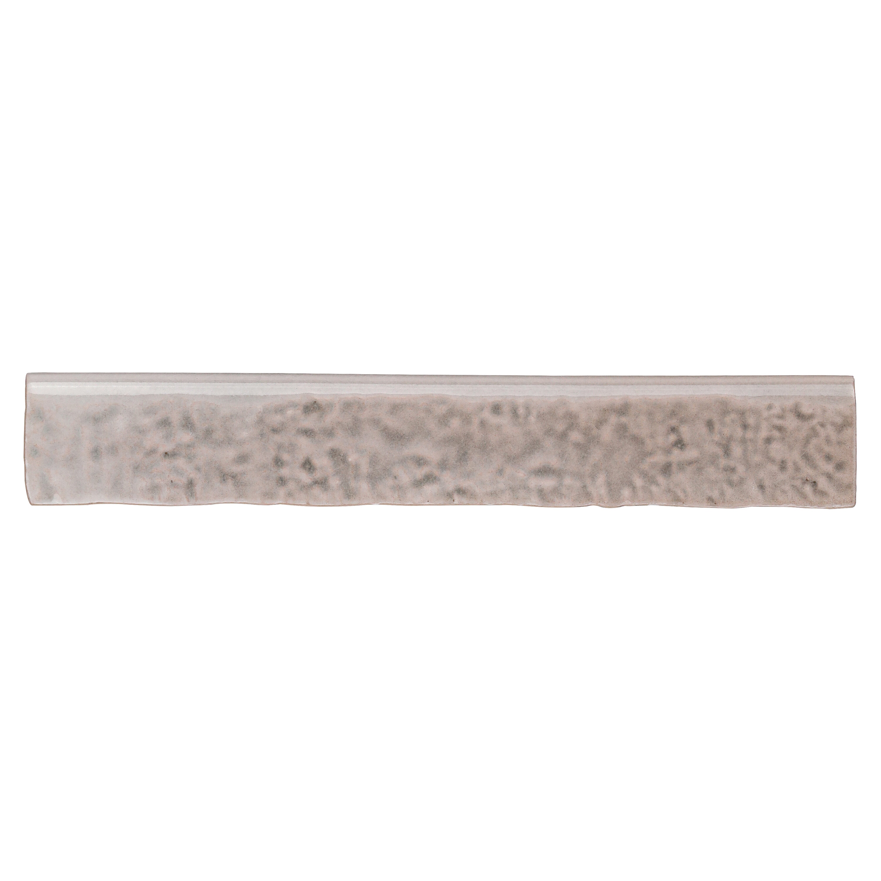 Maven Glossy Light Gray Ceramic Bullnose Tile Trim 1.45" x 9.21"