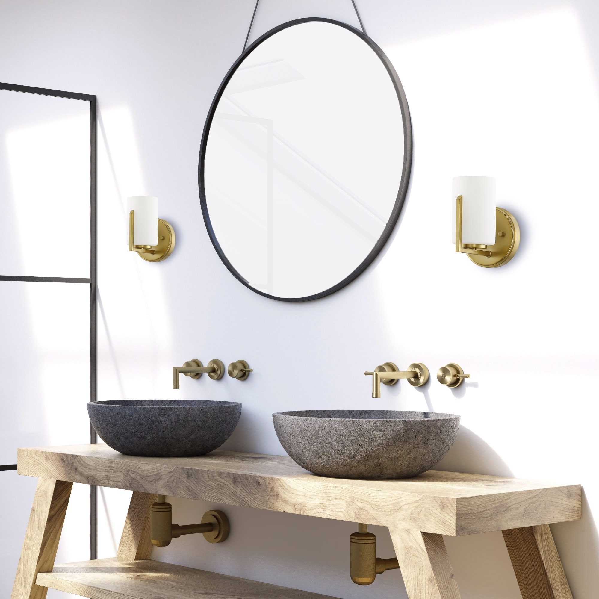 Designers Fountain 93901-BG Elara 5.25-in W 1 -Light Brushed Gold Wall Sconce