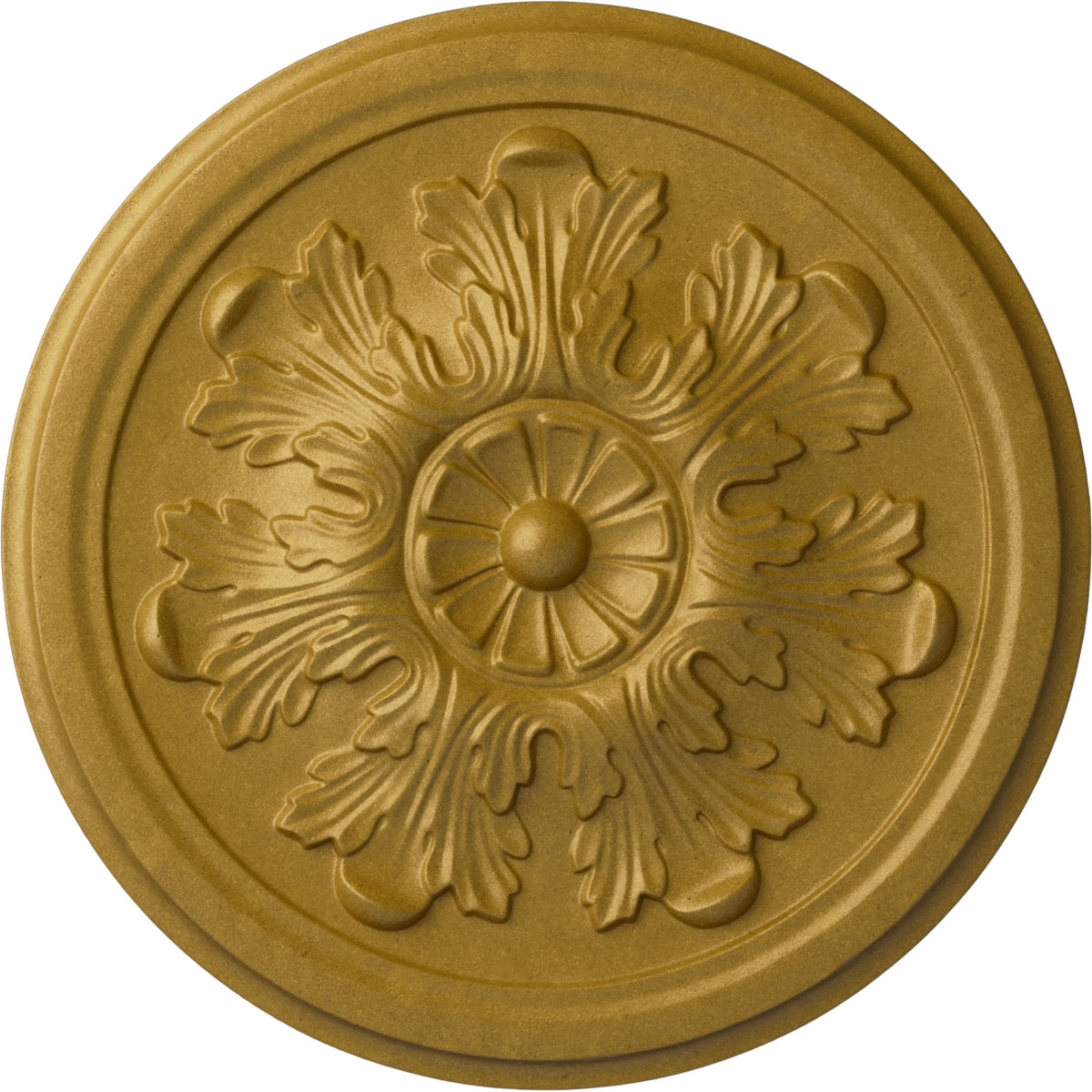 Ekena Millwork CM12LEPGS Legacy Acanthus 12.75-in W x 12.75-in L Painted Pharaohs Gold Polyurethane Whole Ceiling Medallion