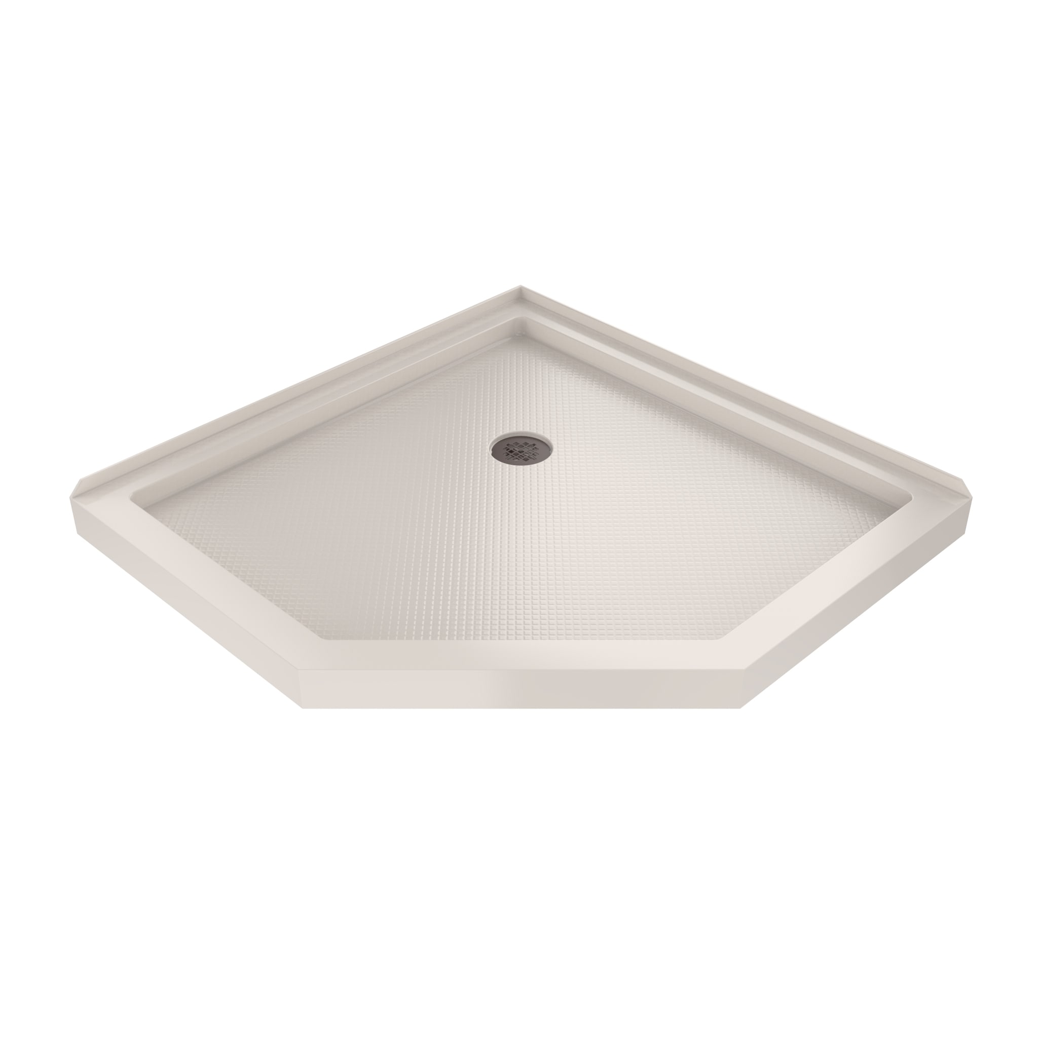 DreamLine SlimLine 36-in W x 36-in L Corner Biscuit Neo-angle Single Threshold Corner Shower Pan Base with 2.75-in H Threshold
