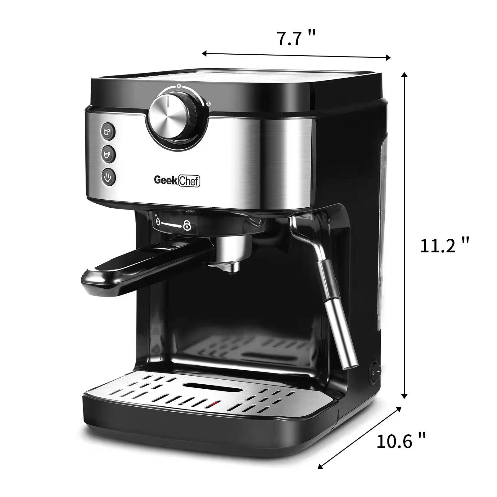 Geek Chef Espresso Machine 20 Bar, Professional Espresso Coffee Maker with  Automatic Milk Frother & ESE POD, Semi-Automatic Espresso Machines for