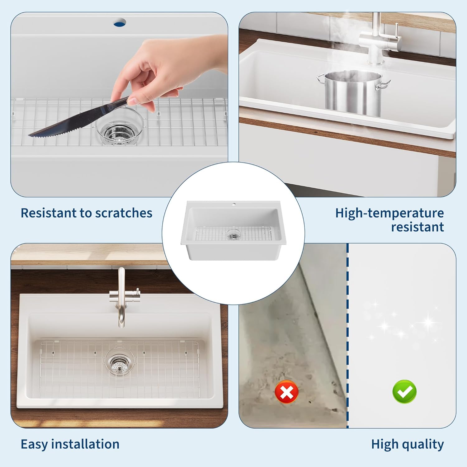 GAOMON CQC-LSYBHH-2302 Kitchen-Sinks - View #5