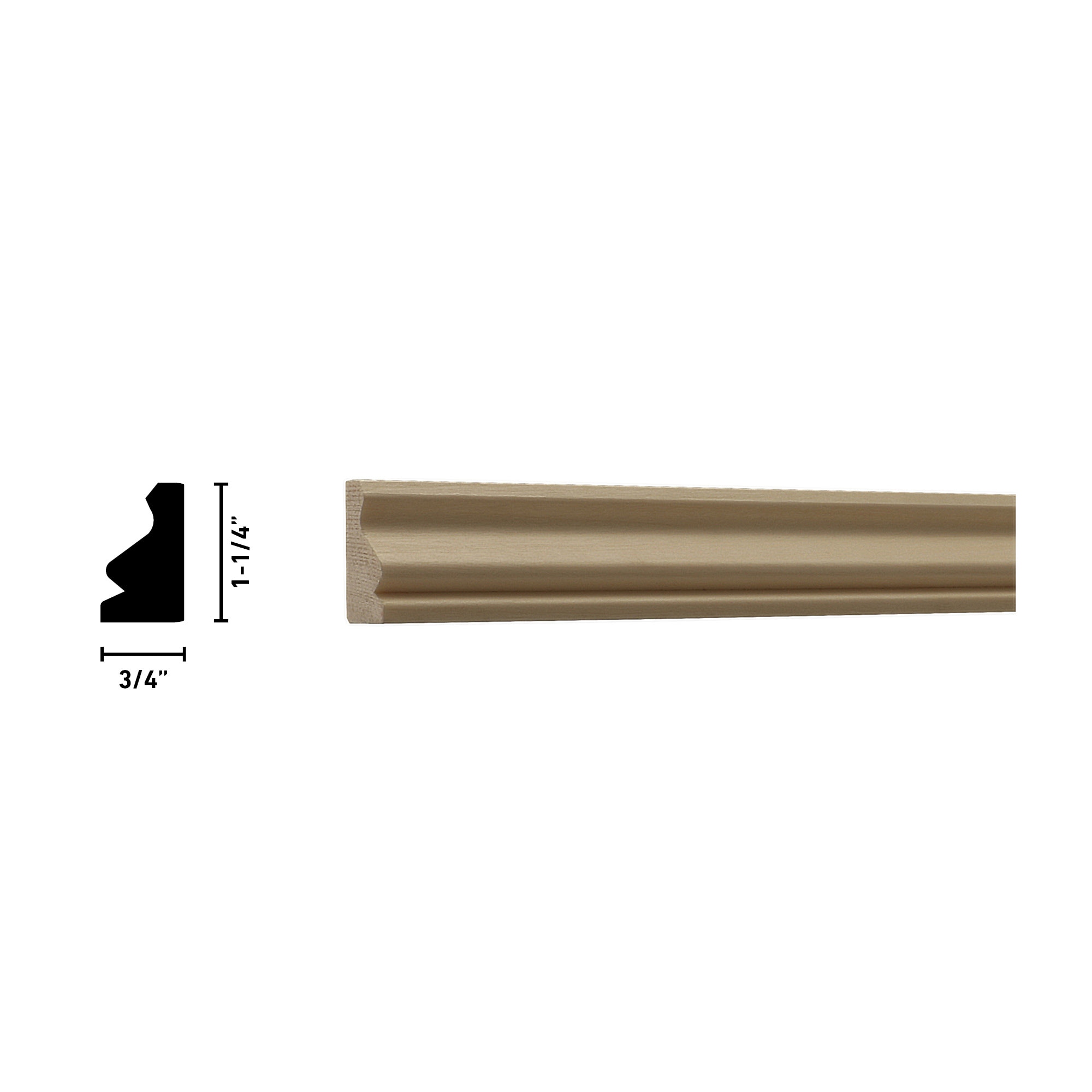 Ornamental Mouldings 1339-4FTWHW Quarter-Round-Moulding - View #3