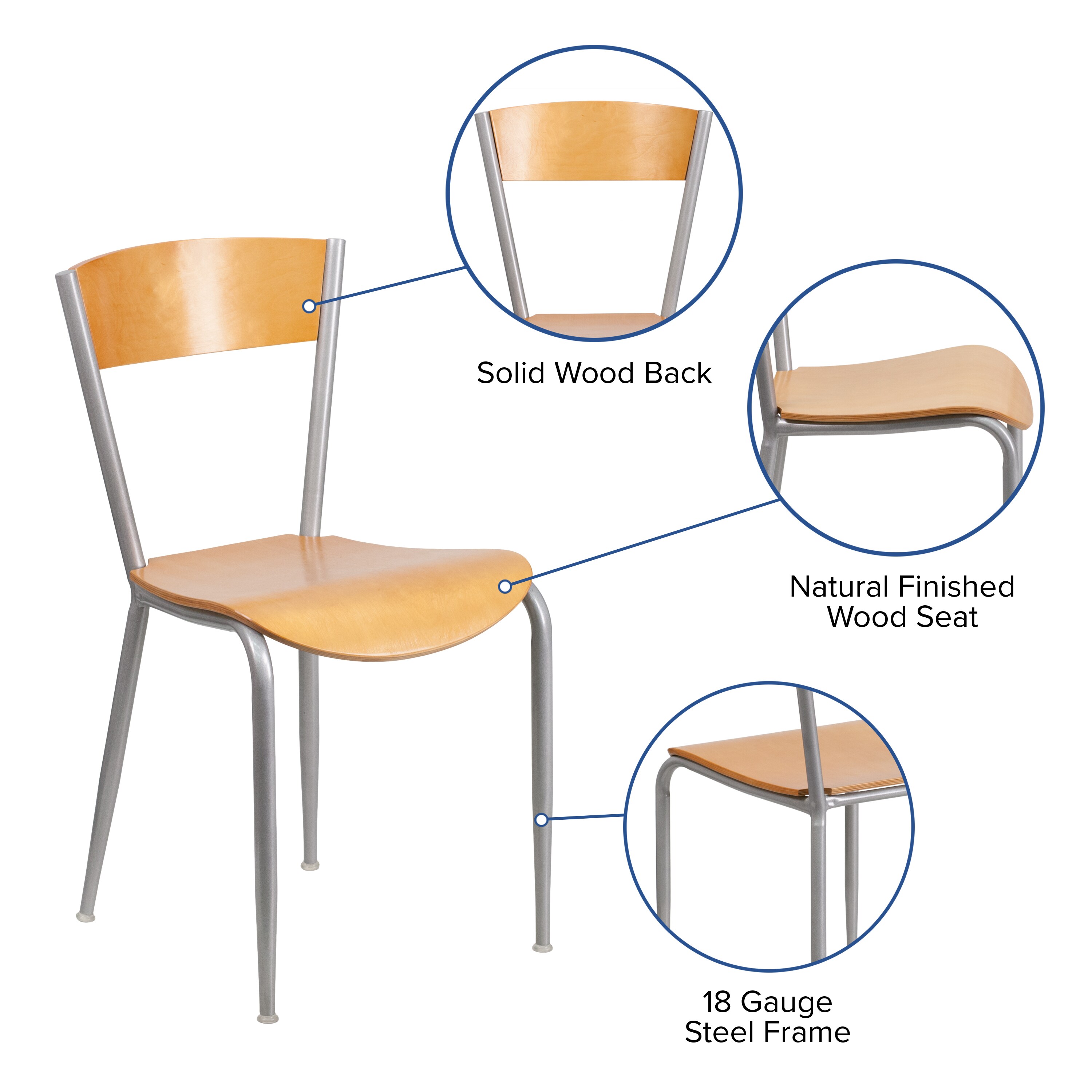 Flash Furniture Invincible Series Traditional Dining Side Chair (Metal  Frame) in the Dining Chairs department at