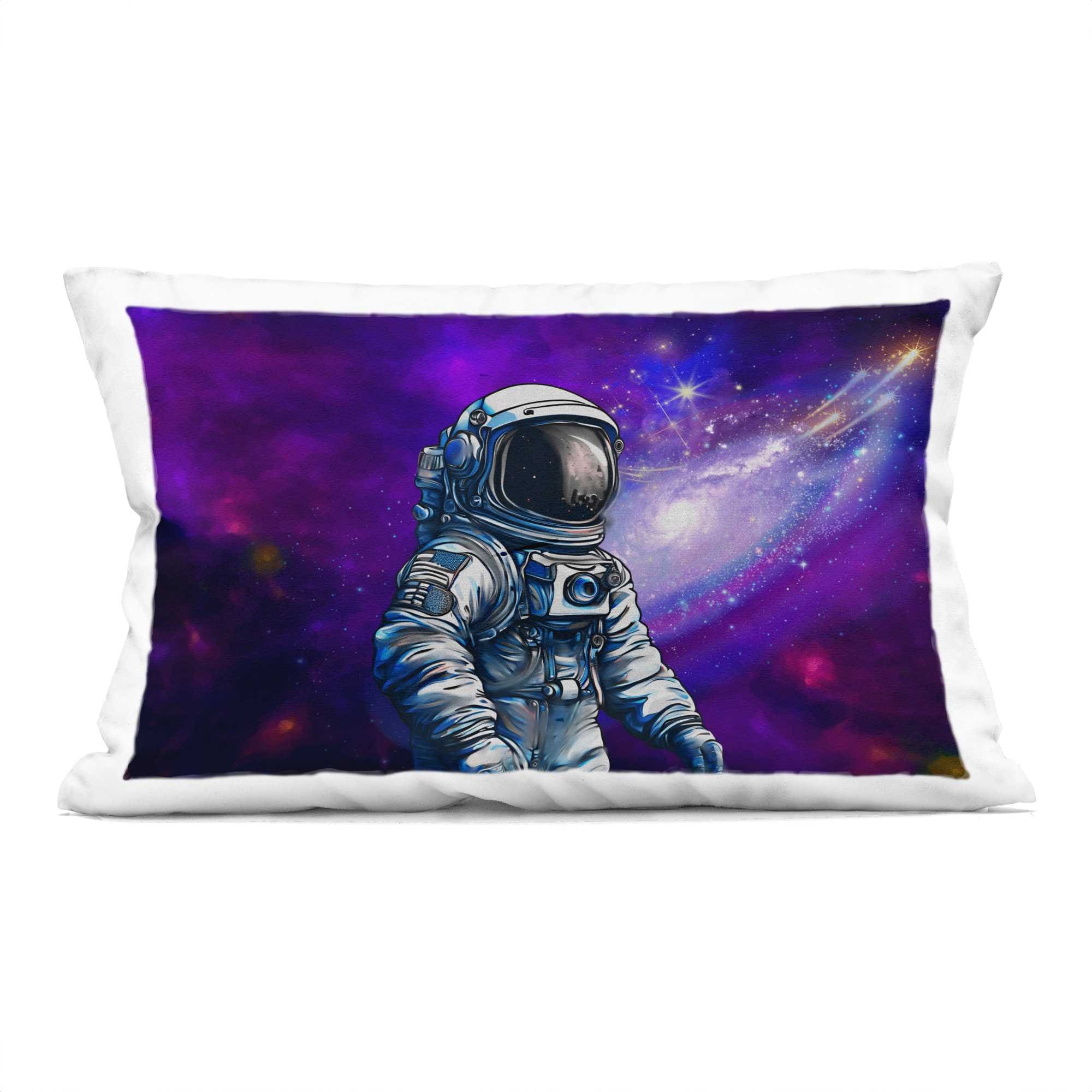Stupell Industries PLO-741-RCW-14X20 Astronaut Among Cosmic Space Decorative Printed Pillow Design by Jesse Keith