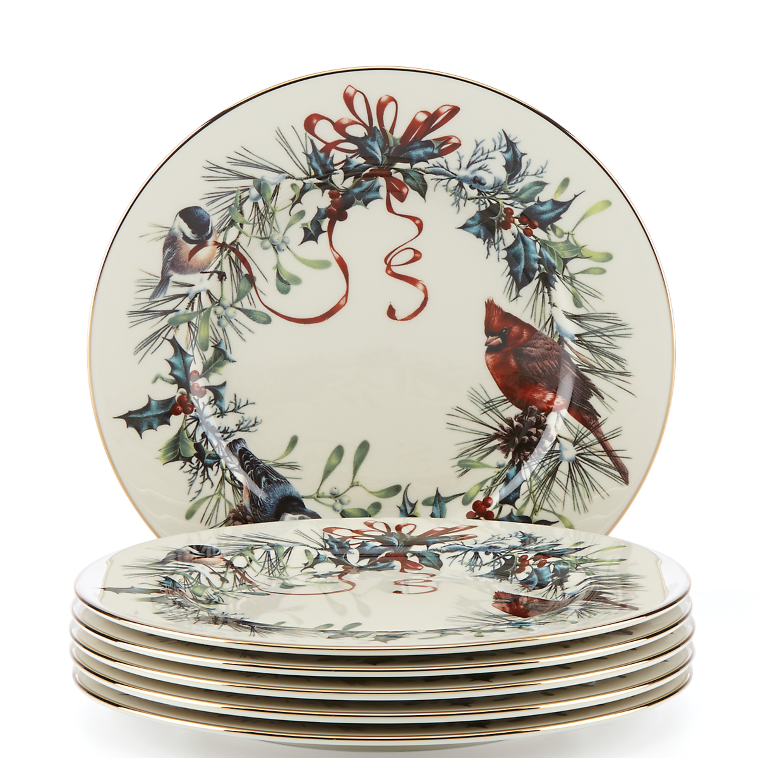 LENOX 835220 6 -Piece Winter Greetings Porcelain Dinnerware