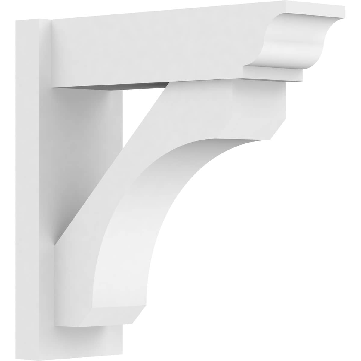 Ekena Millwork OUTP07X20X20LEC01 7-in W X 20-in D X 20-in H Legacy Architectural Grade PVC Outlooker with Traditional Ends