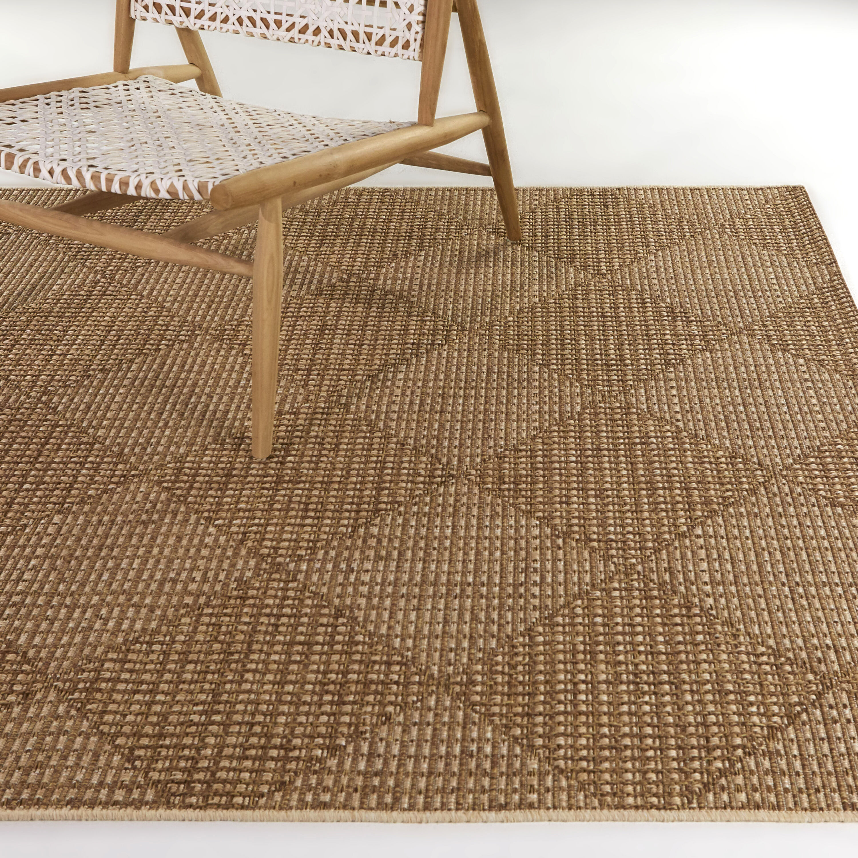 Balta 3116377 8 x 10 (ft) Polypropylene Brown Rectangular Indoor/Outdoor Geometric Area rug