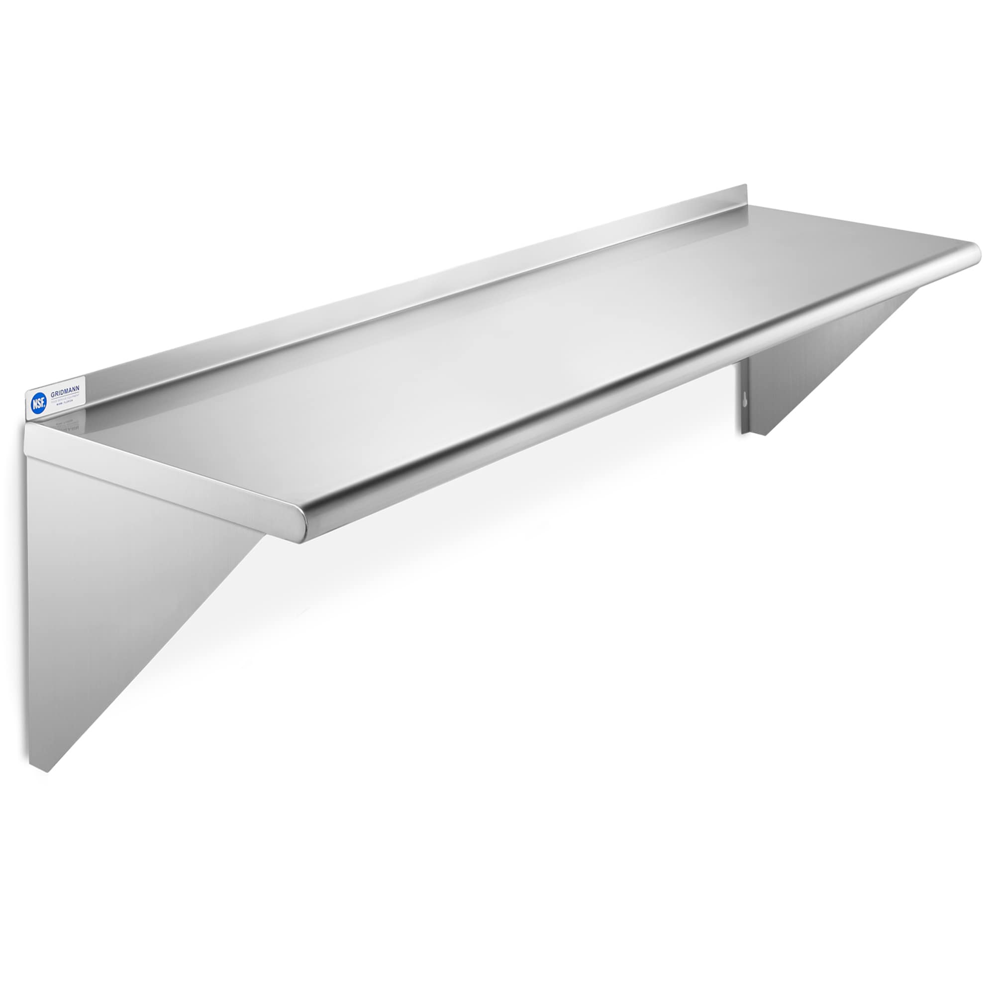 GRIDMANN GR45-SH1448. 48 x 14-in NSF Stainless Steel Wall-Mount Shelf
