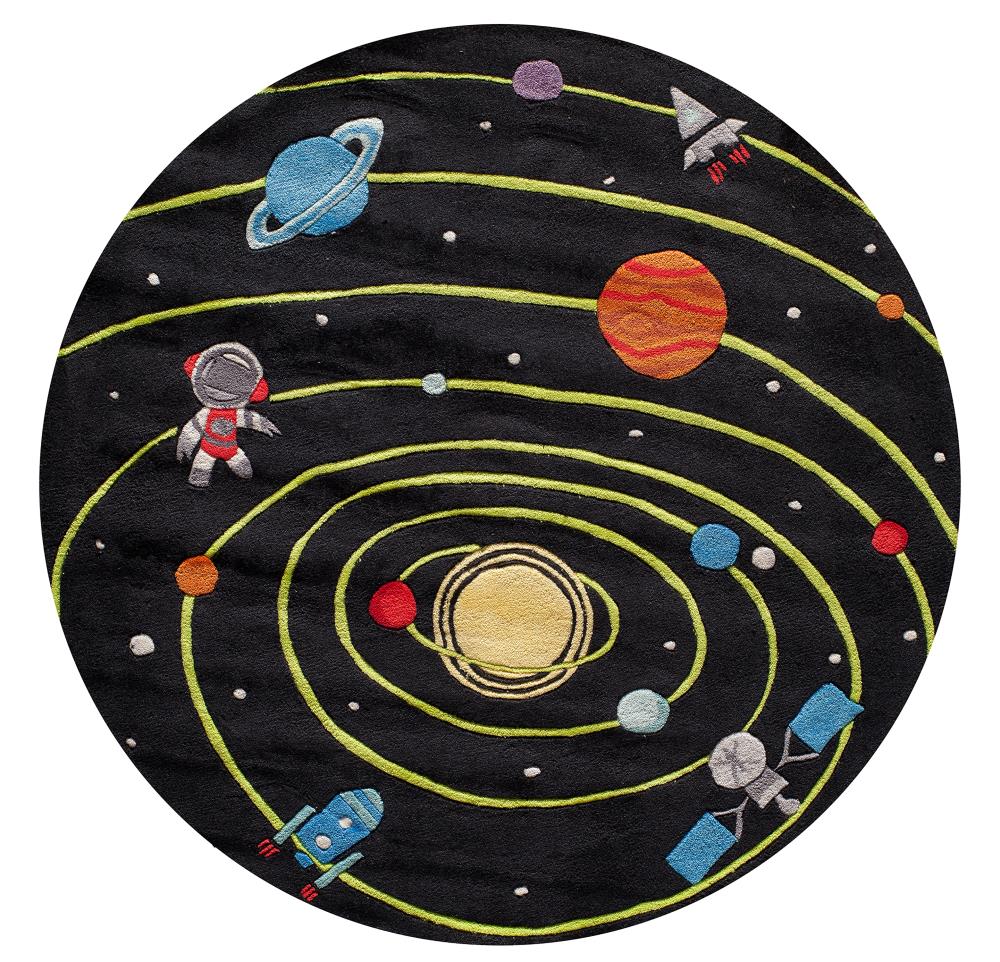 Momeni Lil Mo Whimsy Black Round Indoor Area Rug At Lowes.com