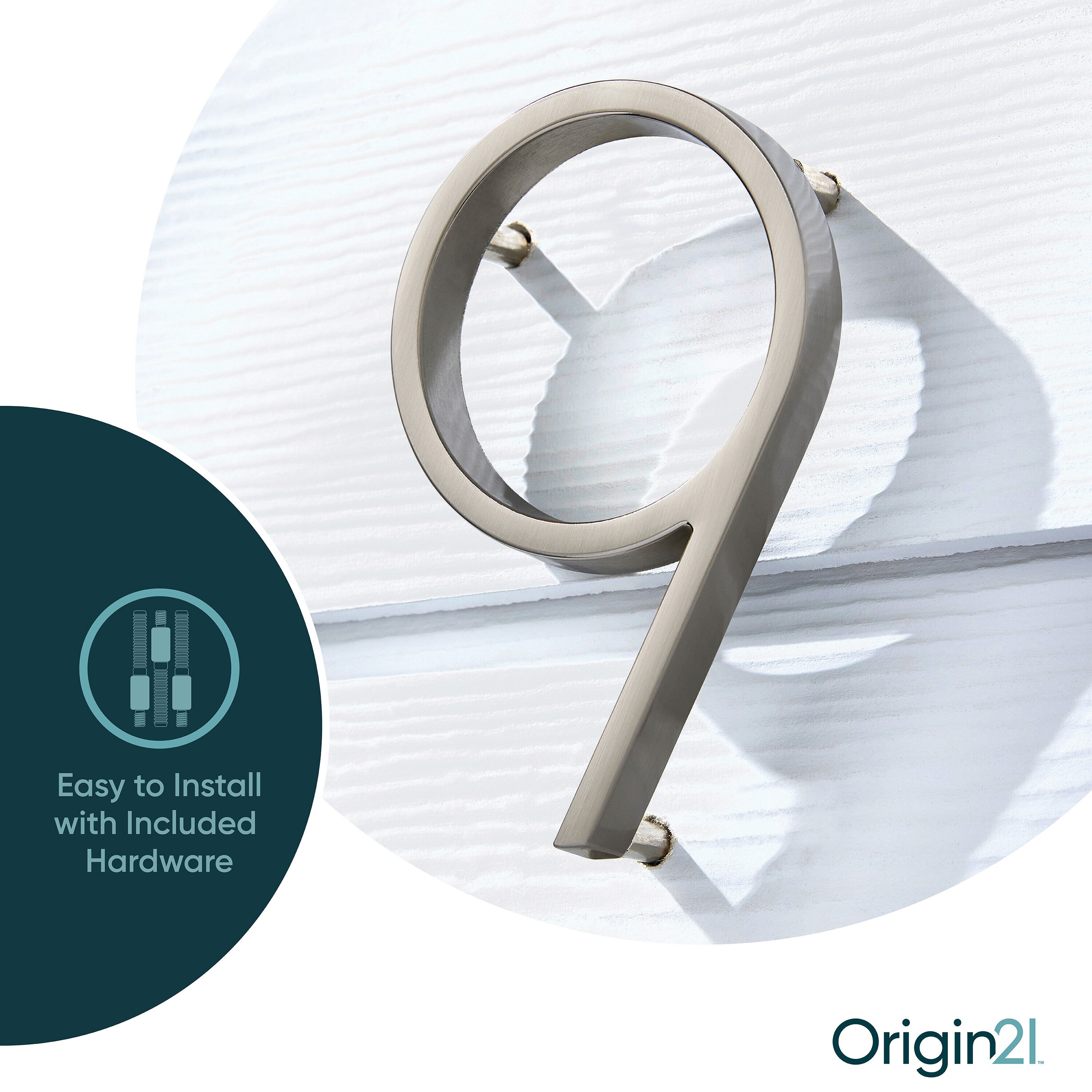 Origin 21 Axel Park 5-in Brushed Nickel Number 9 847619 at