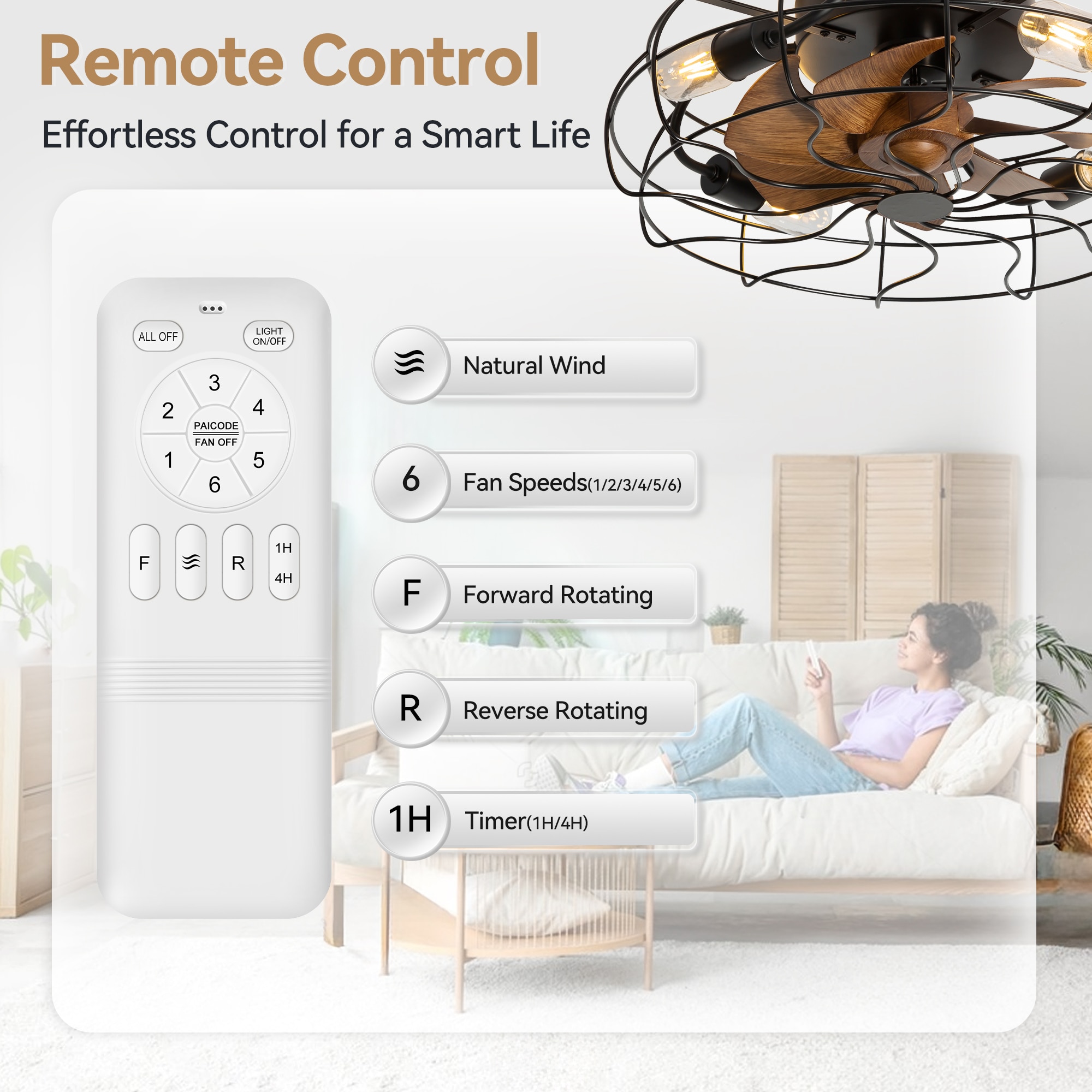 Breezary 33005-BK Ceiling-Fans - View #5