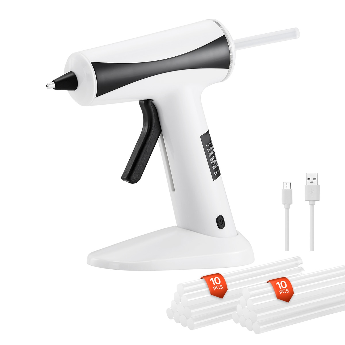 Loheer Cordless Hot Glue Gun Kit 2200mAh Battery Powered Mini Wireless Fast Heating
