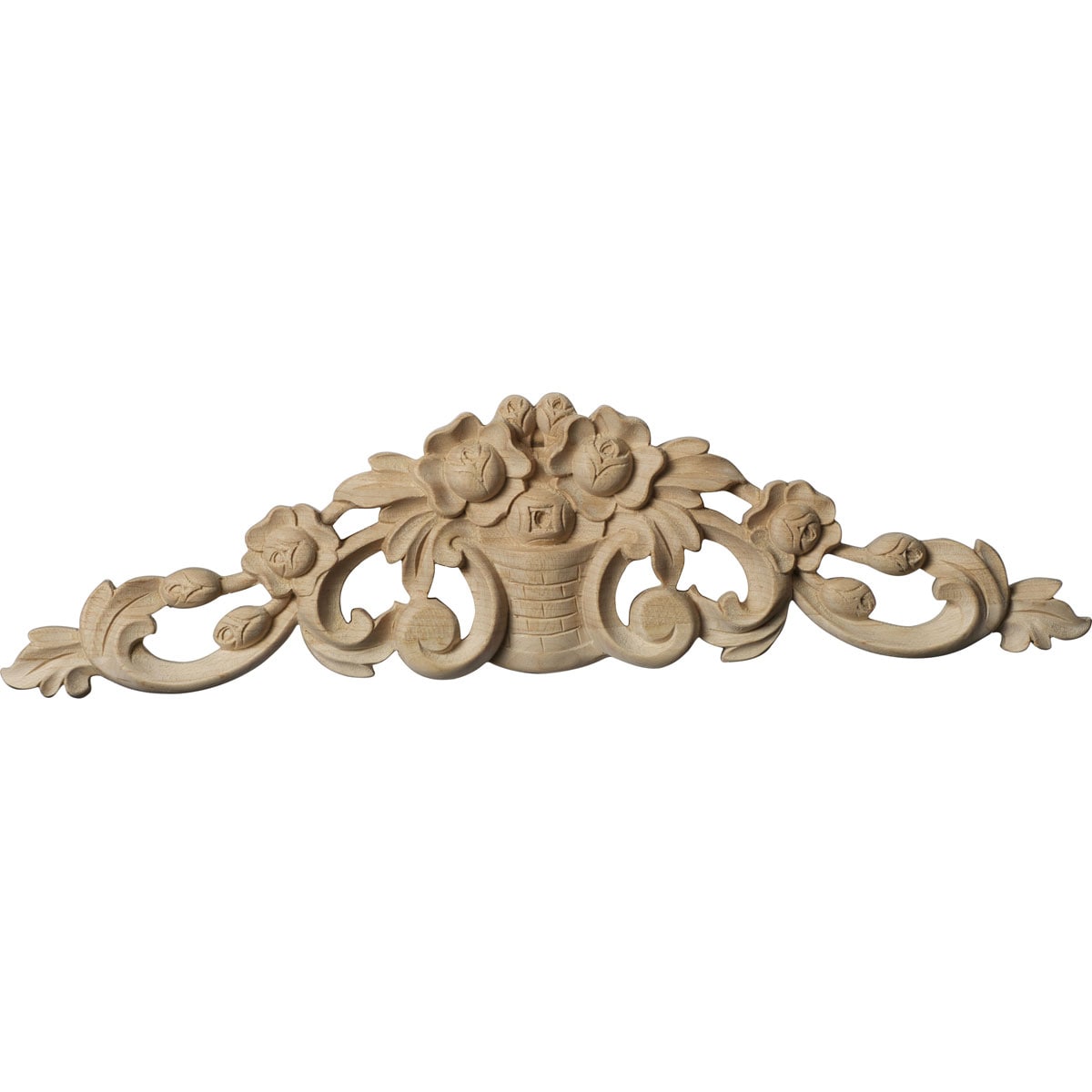 Ekena Millwork ONL12X03X01BRAL Bradford 12-Inches W x 3.25-Inches H Unfinished Applique