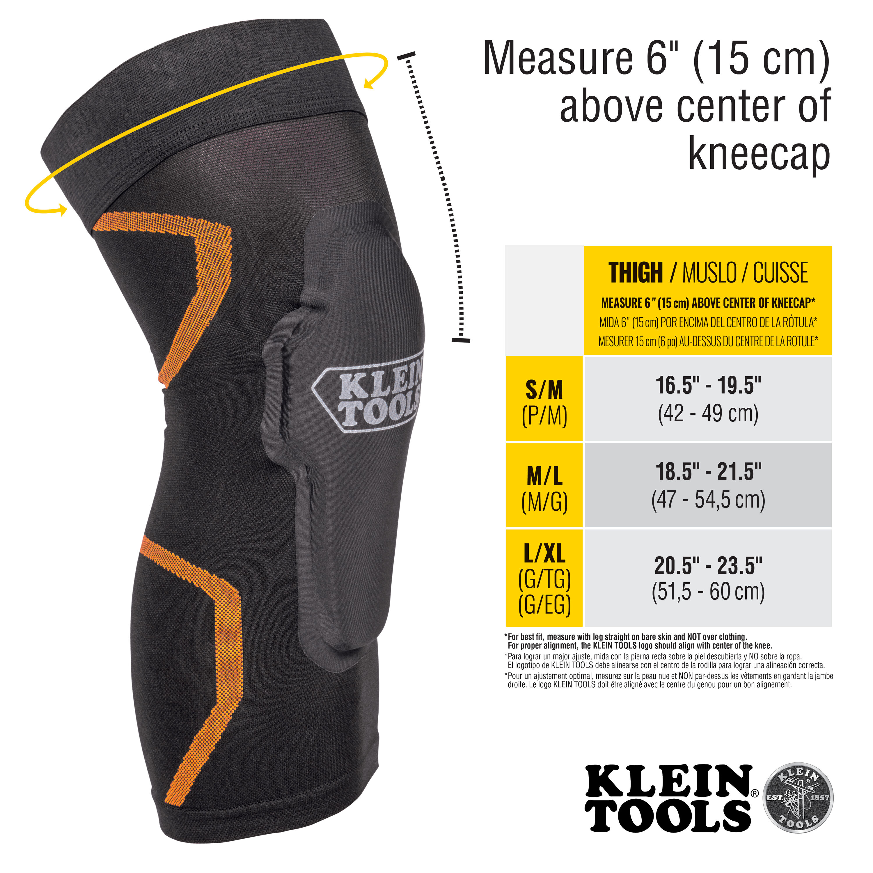 Heavy Duty Knee Pad Sleeves, S/M - 60615