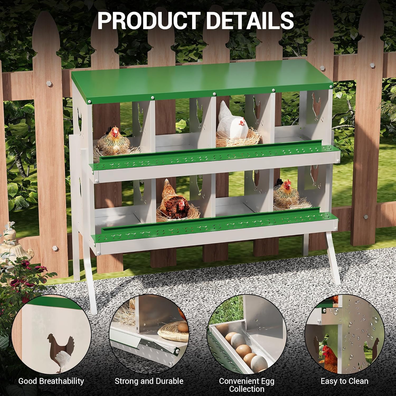 Qeetex GGL-PHO-348SBXYK Chicken-Coops-Rabbit-Hutches - View #5