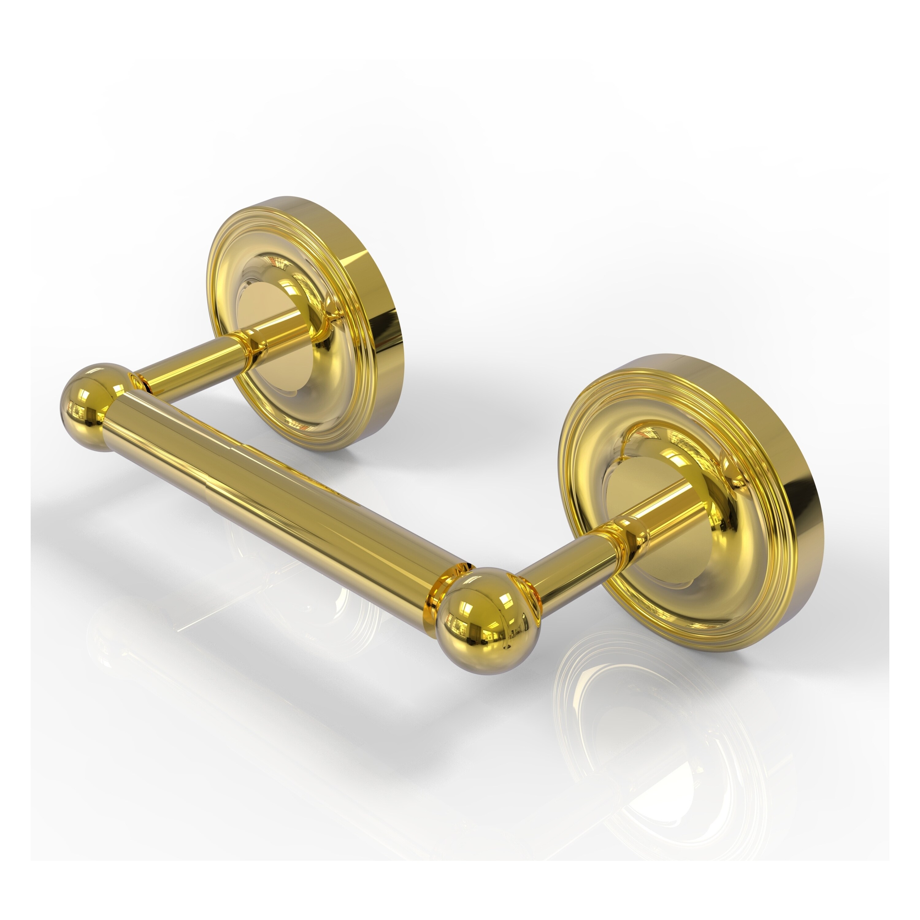 Allied Brass Prestige Regal Polished Brass Wall Mount Double Post Toilet  Paper Holder in the Toilet Paper Holders department at