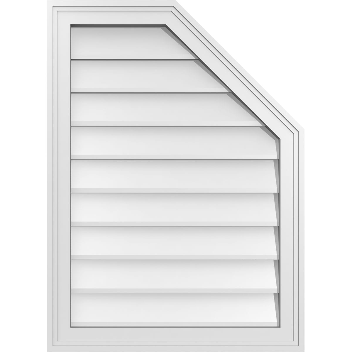 Ekena Millwork GVPOR22X3002SN 22-Inches x 30-Inches Off-white Octagon PVC Gable Louver Vent