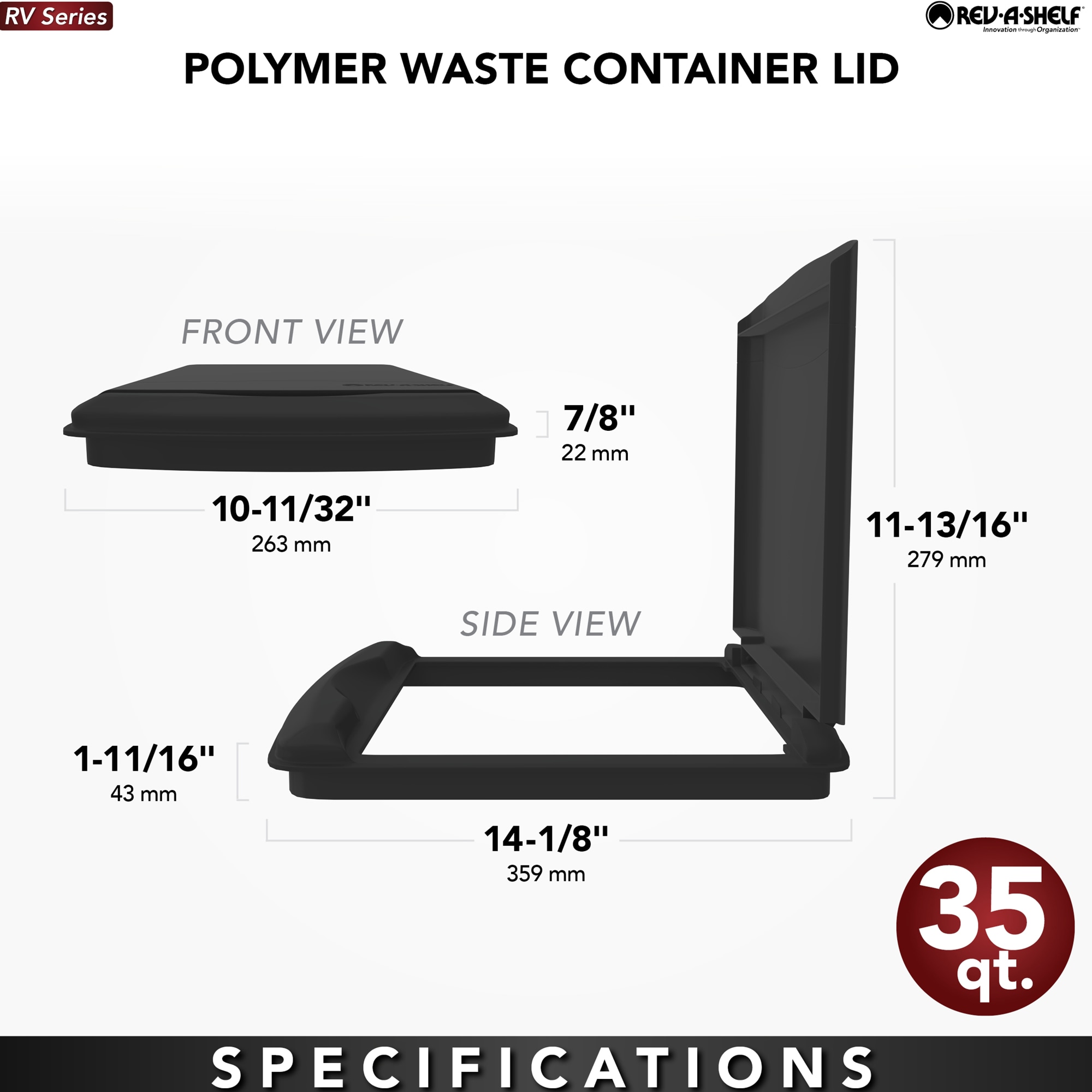 Rev-A-Shelf 2 X RV-35-LID-18-1-4 m031725 - View #5