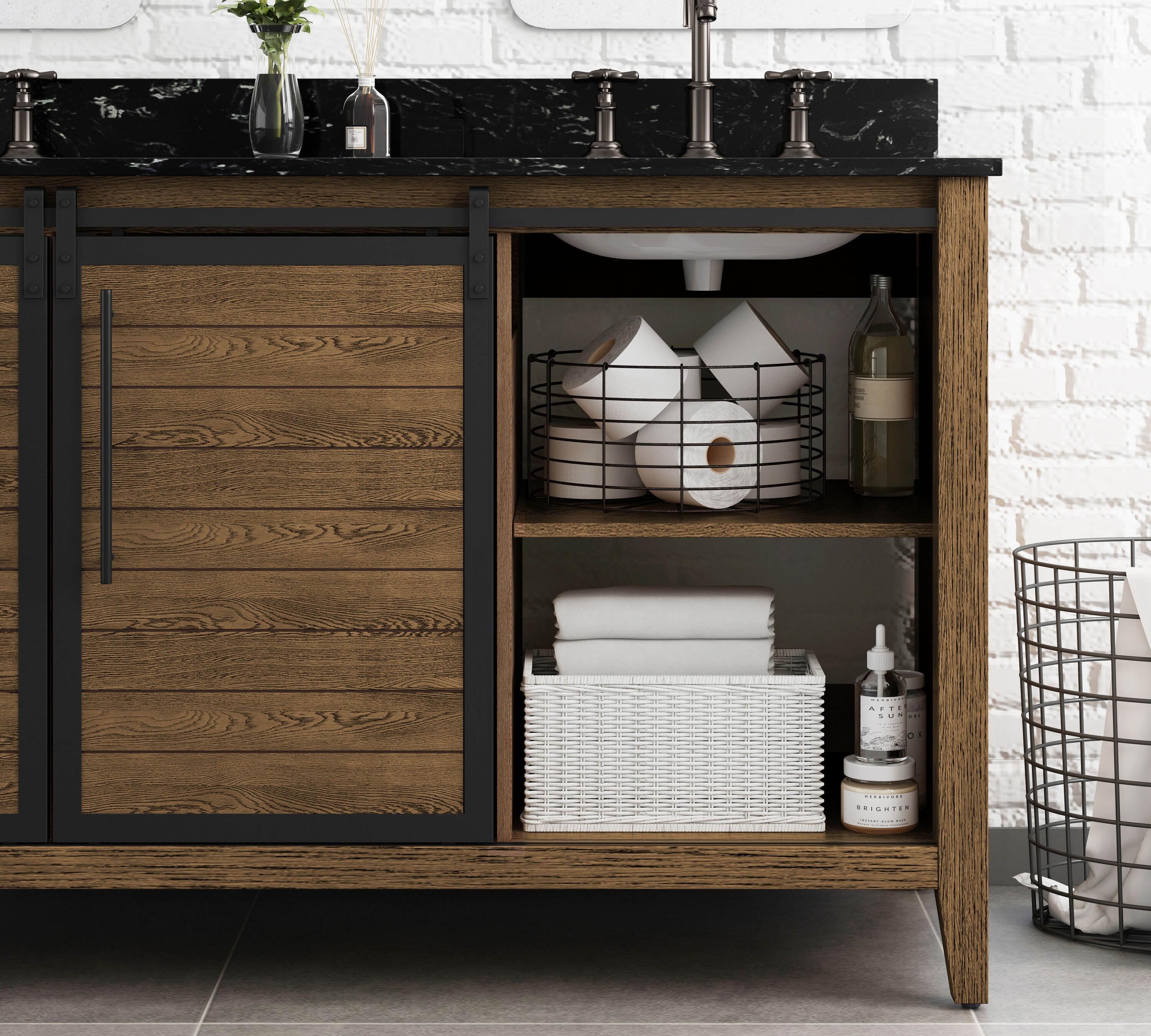 allen + roth TJ-0113V6022BR Bath-Vanity-Combo - View #8