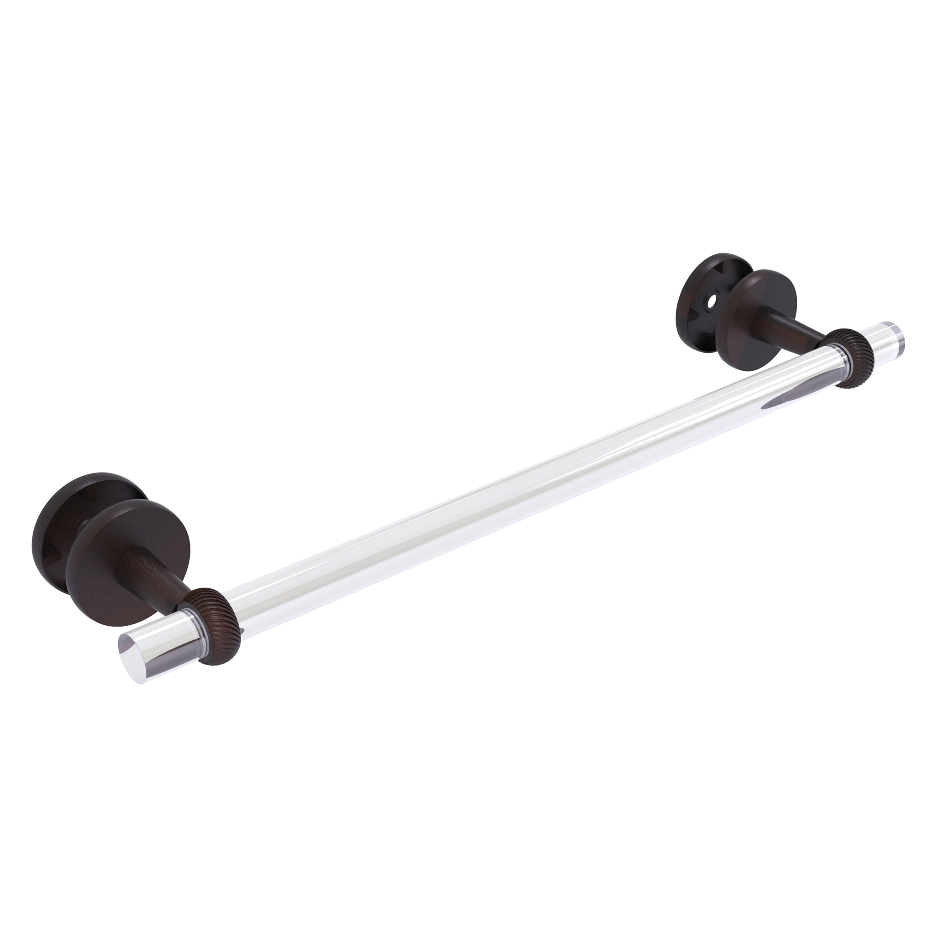 Allied Brass CV-41T-SM-18-VB Clearview 18-in Venetian Bronze Wall mount Single Towel Bar
