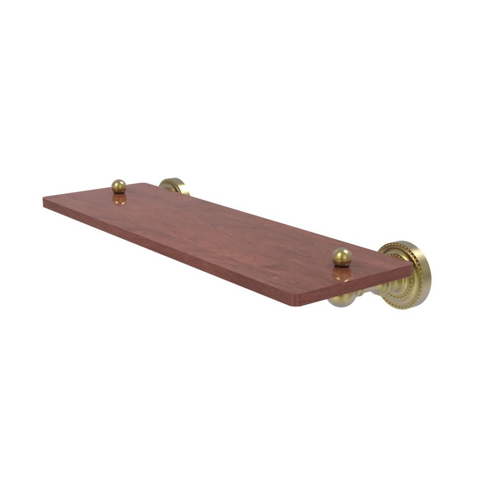 Allied Brass DT-1-16-IRW-SBR Dottingham Satin Brass Wall mount Bathroom Shelf ( 16-in x 2.5-in x 5-in )