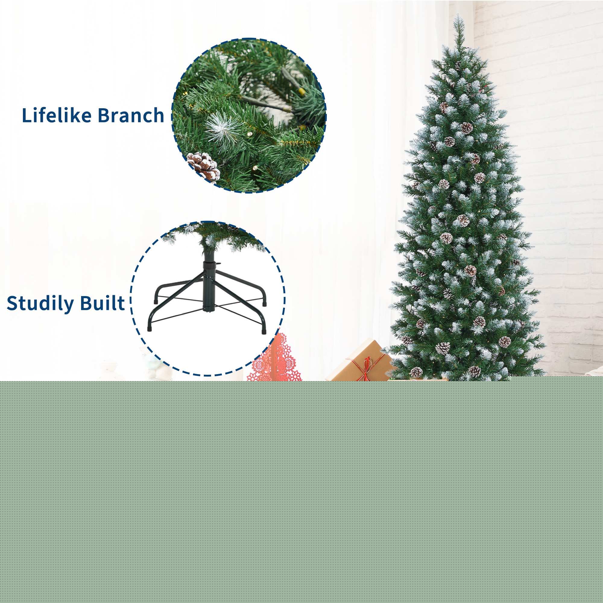 Qeetex YJCJ-PHK-35JNM7VQ Artificial-Christmas-Trees - View #6