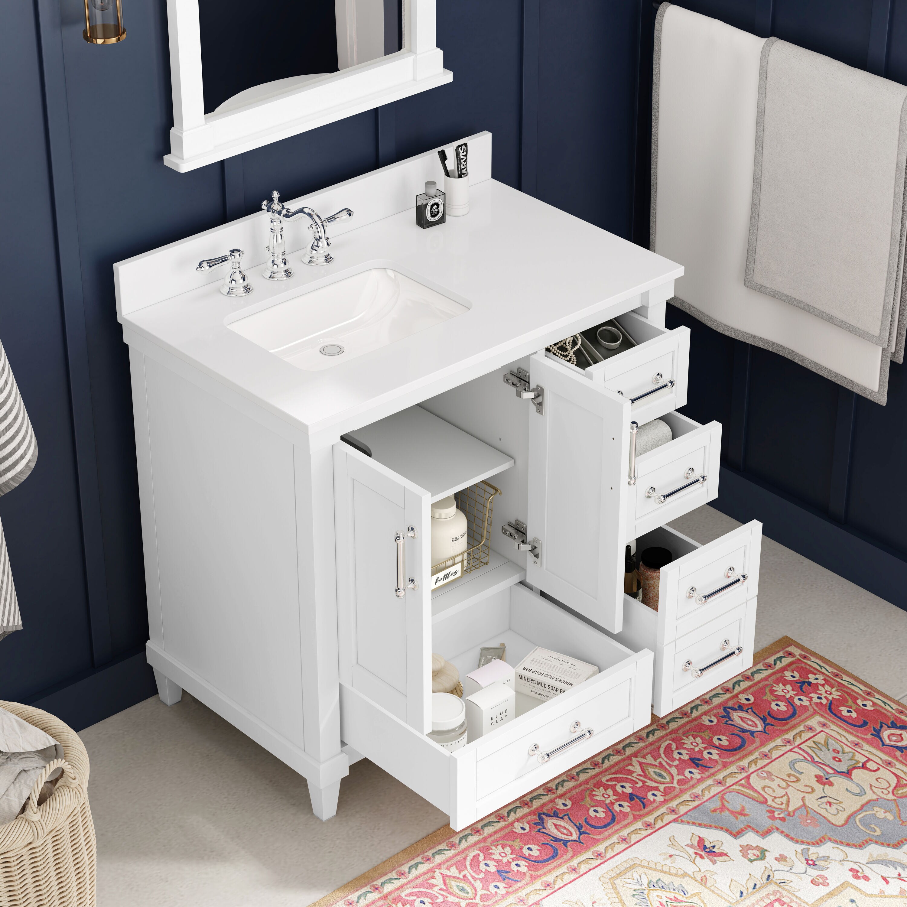 allen + roth TJ02-08V3622WH Bath-Vanity-Combo - View #9