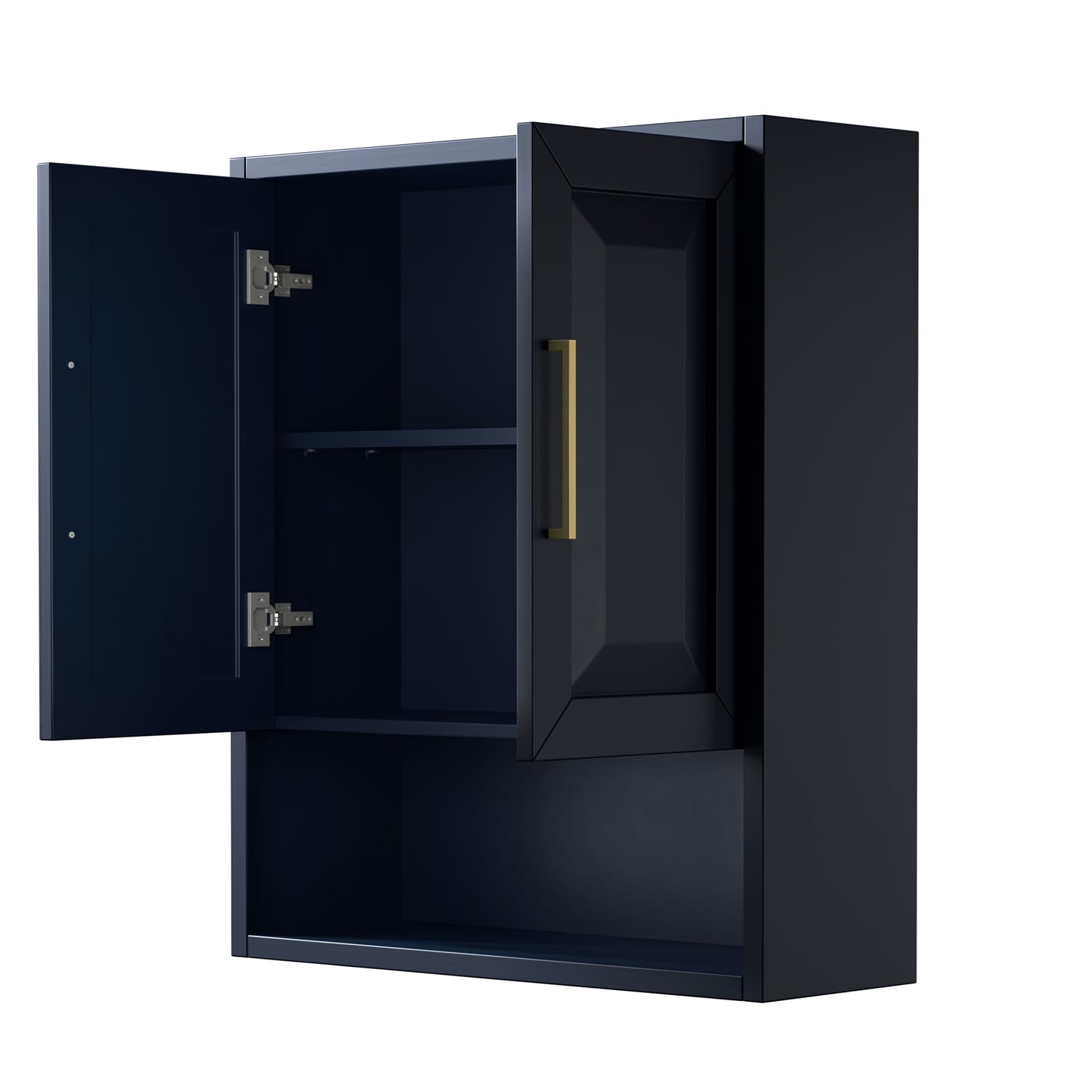 Wyndham Collection WCV2525WCBL Bathroom-Wall-Cabinets - View #2