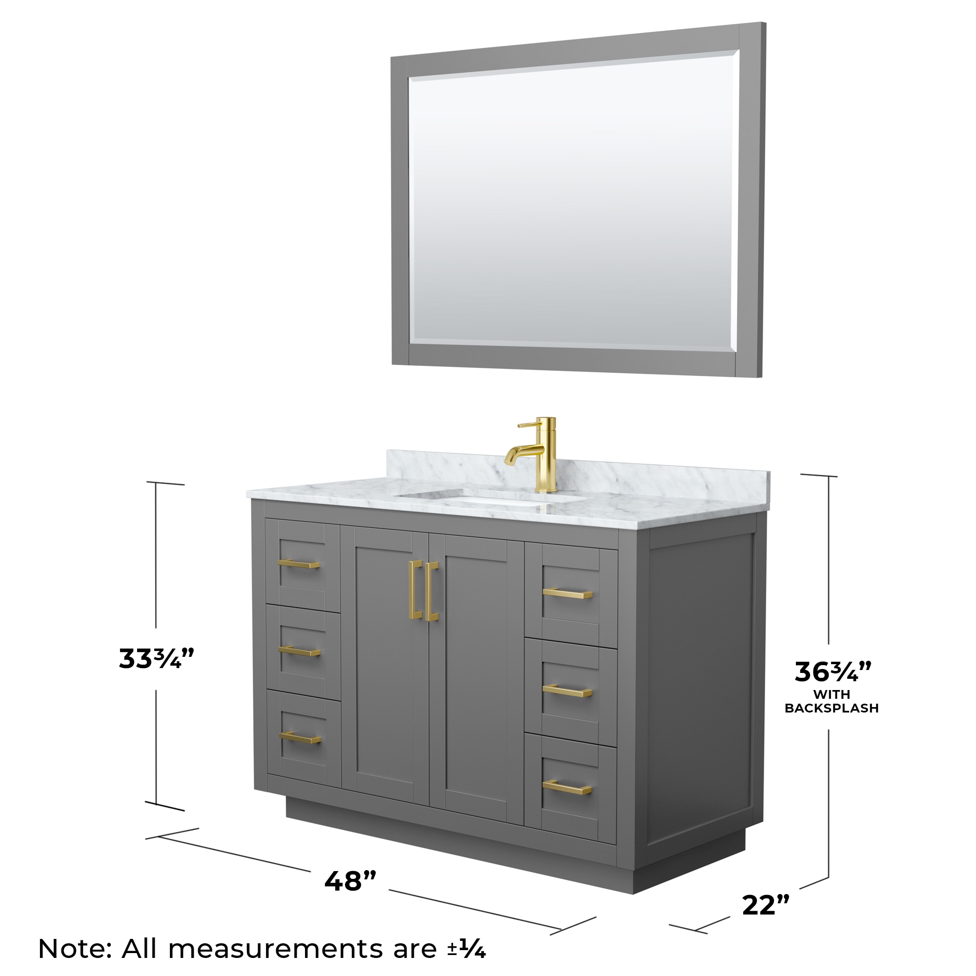 Wyndham Collection WCF292948SGGCMUNSM46 Bath-Vanity-Combo - View #6
