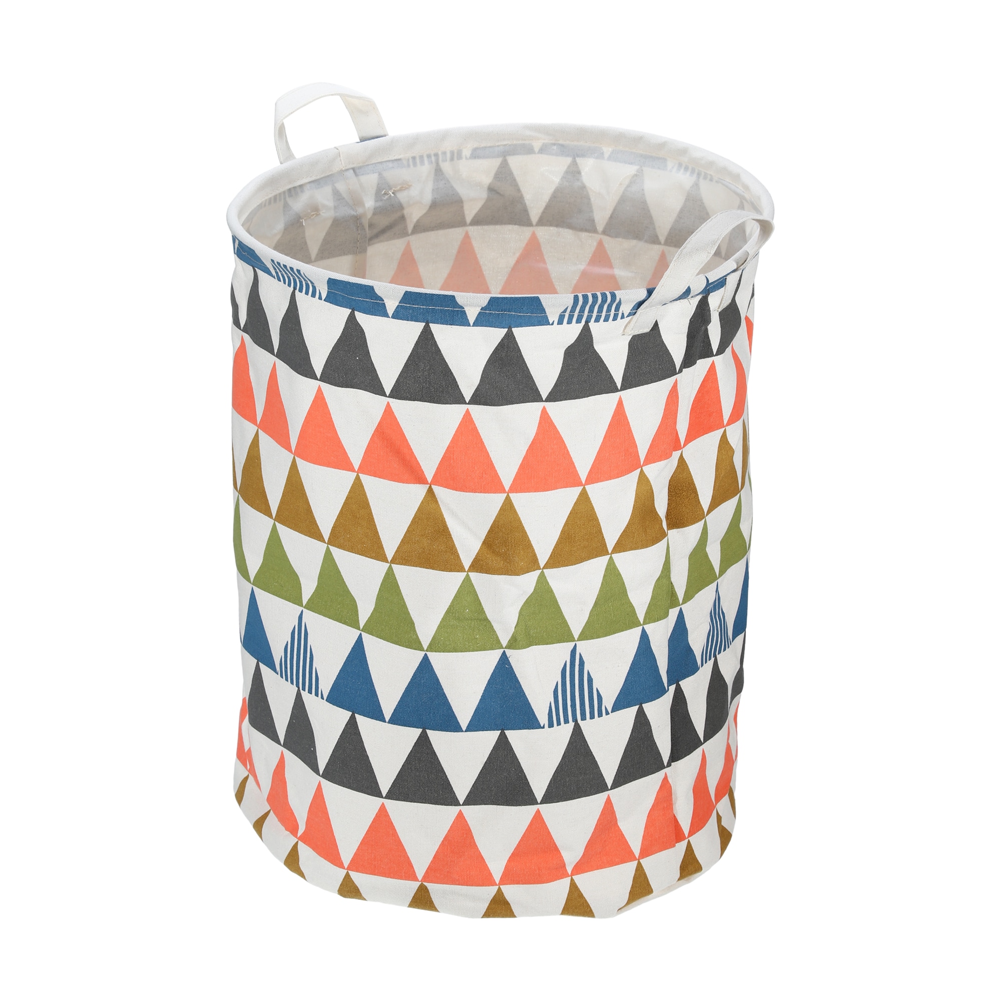 Unique Bargains Foldable Cylindrical Laundry Basket 15.75 x 13.78 Inch 40L Assorted Color