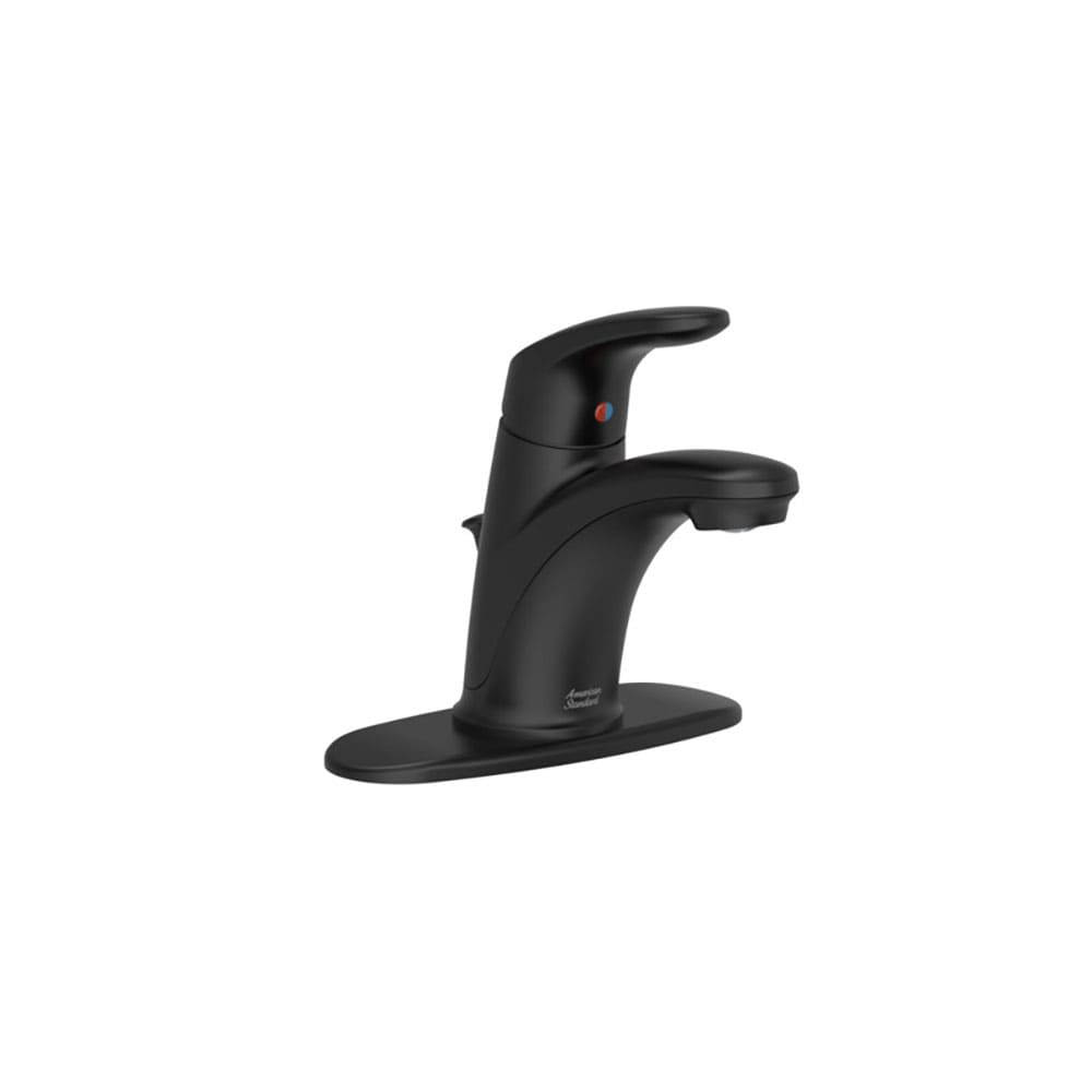 American Standard 7075100.243 Colony Pro Matte Black Single hole 1-handle WaterSense Mid-arc Residential Handle Bathroom Sink Faucet