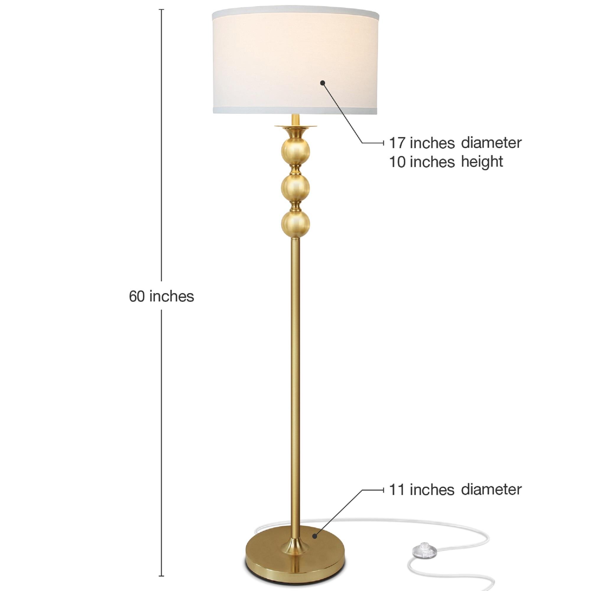 White Adjustable LED Floor Lamp for Kids with Touch Control