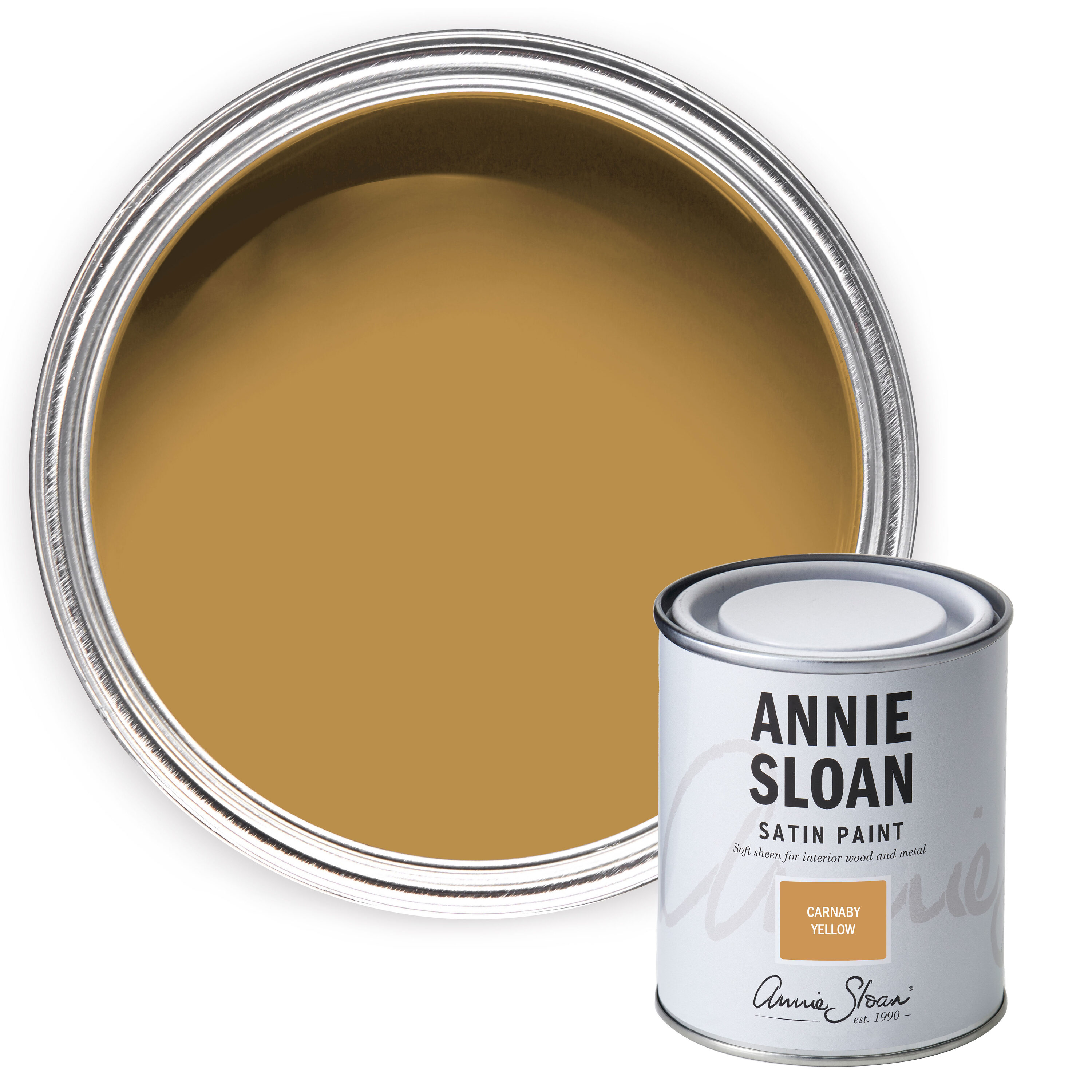 Annie Sloan SPCY001.0750.01 Satin Carnaby Yellow Water-based Interior Door and Trim Paint ( 1-pint )
