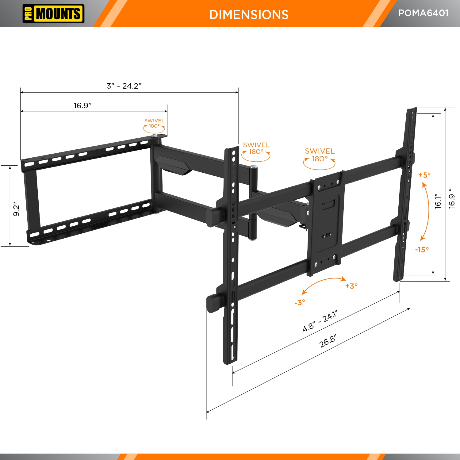 Promounts POMA6401 Tv-Mounts - View #3
