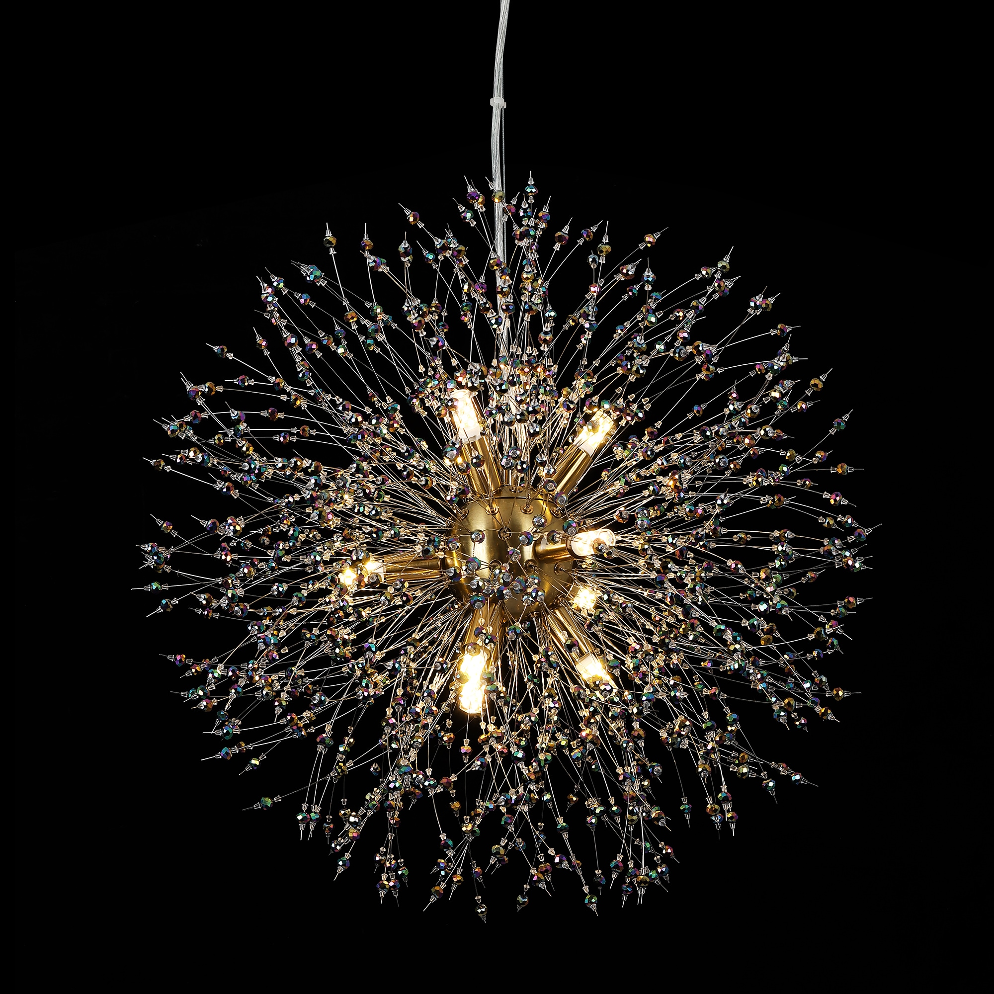 Rennnsan CL810156848 Oliver 9 -Light Gold Glam Crystal For Use in Bedrooms, Dining Rooms, Foyers, Kitchens, Living Rooms Chandelier