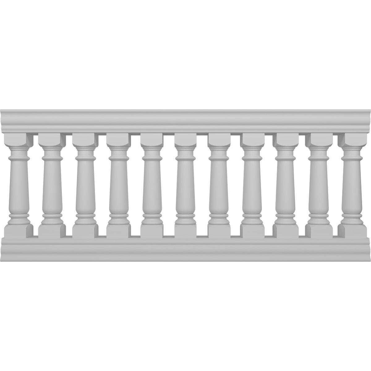 Ekena Millwork BALK38X084WEG FiberThane 7-Feet x 38-Inches Wellington Fiberglass Deck Rail Kit