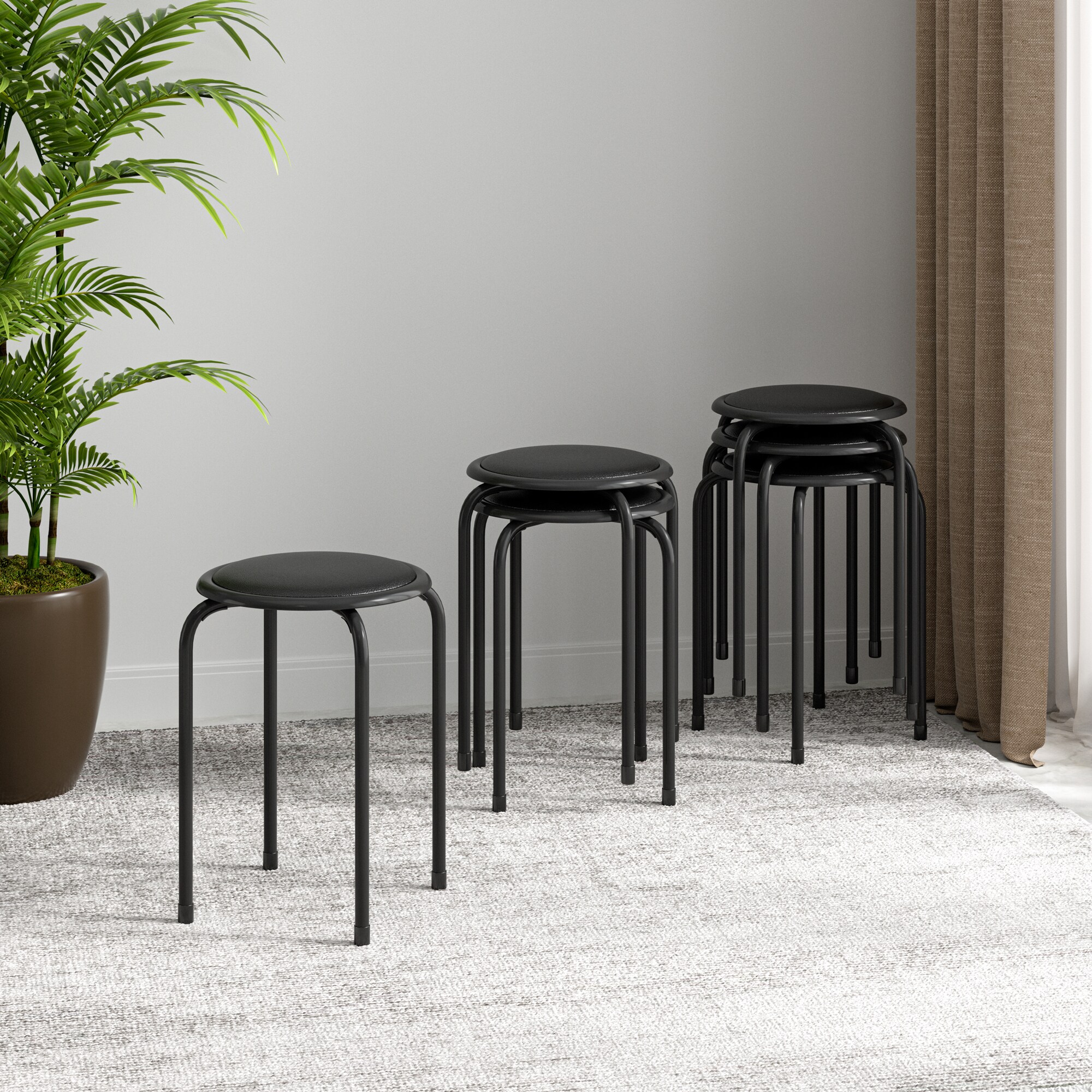 Vecelo LOE-CC-LD01-BLK-A6 stools - View #5