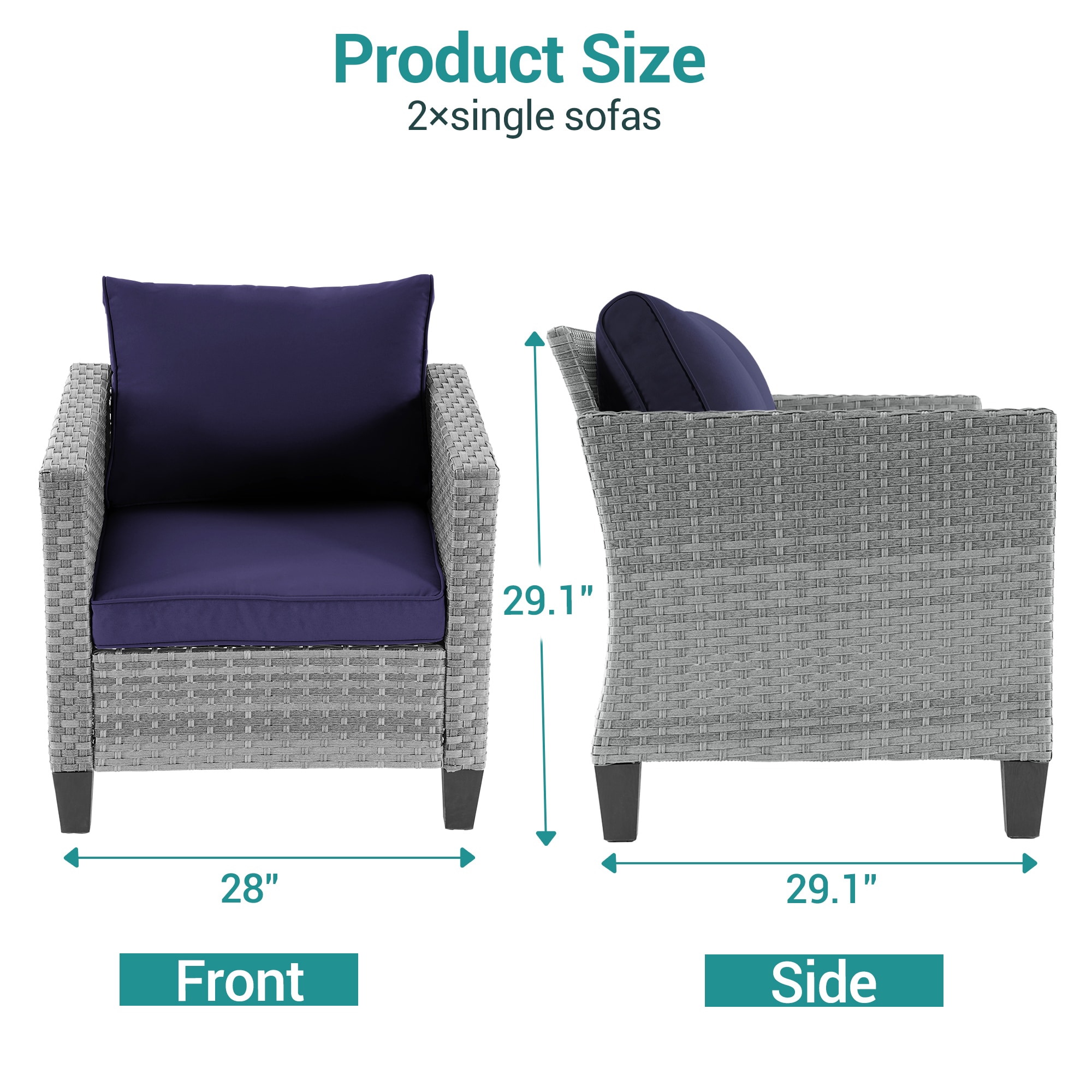Sonkuki SD-PS-S2HNY Patio-Chairs - View #4