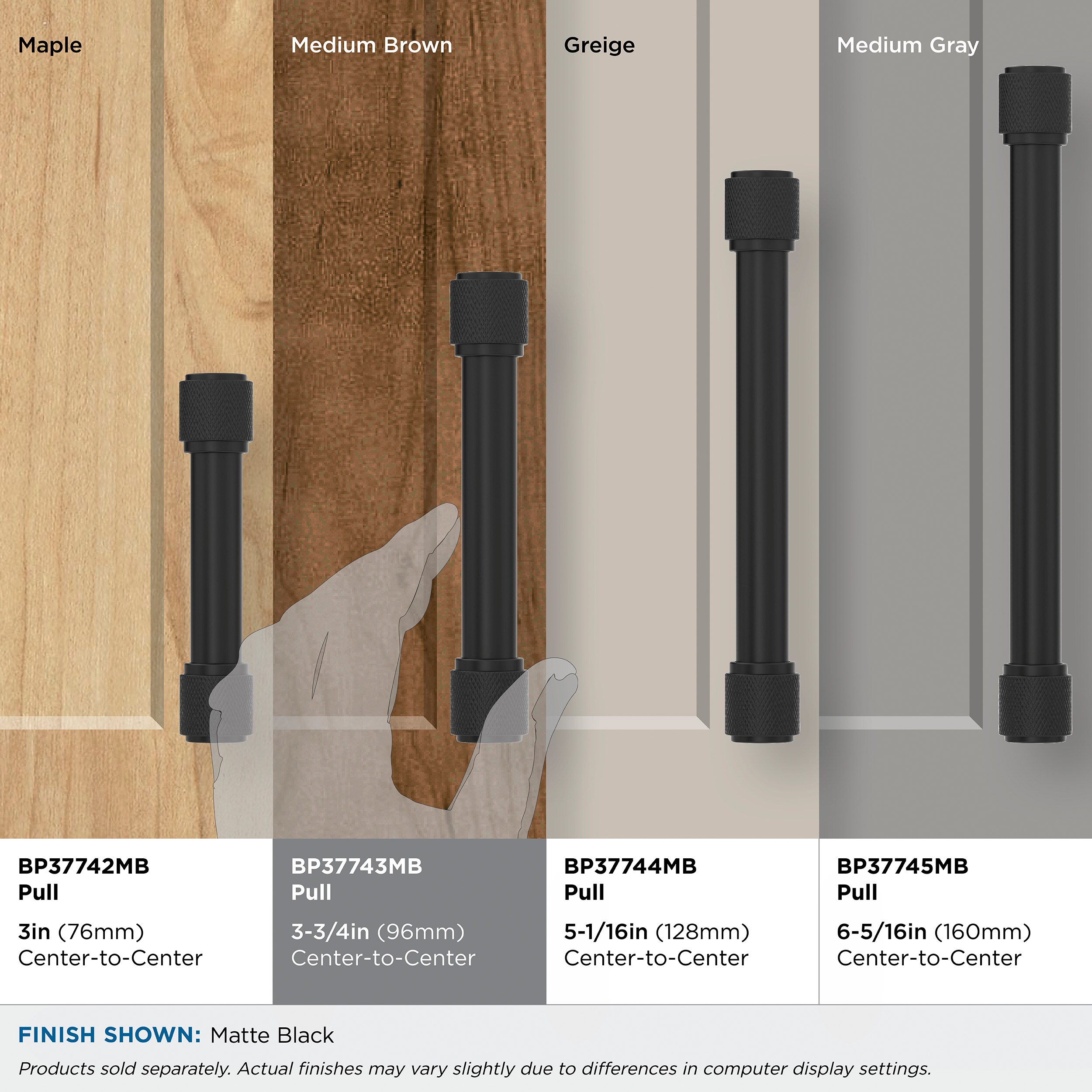 Amerock BP37743MB Cabinet-Pulls - View #7